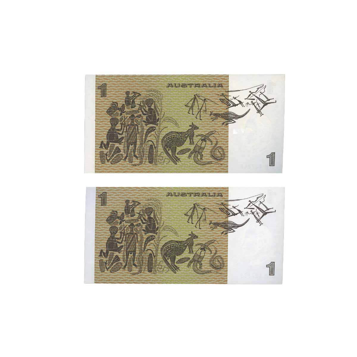 1982 $1 R78 Johnston/Stone Consecutive Pair Uncirculated - Image 2