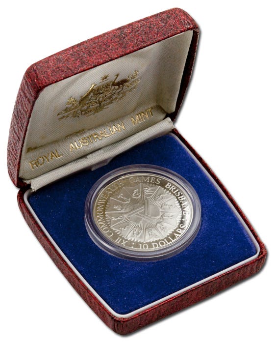 Australia Commonwealth Games 1982 $10 Silver Proof Coin - Image 3