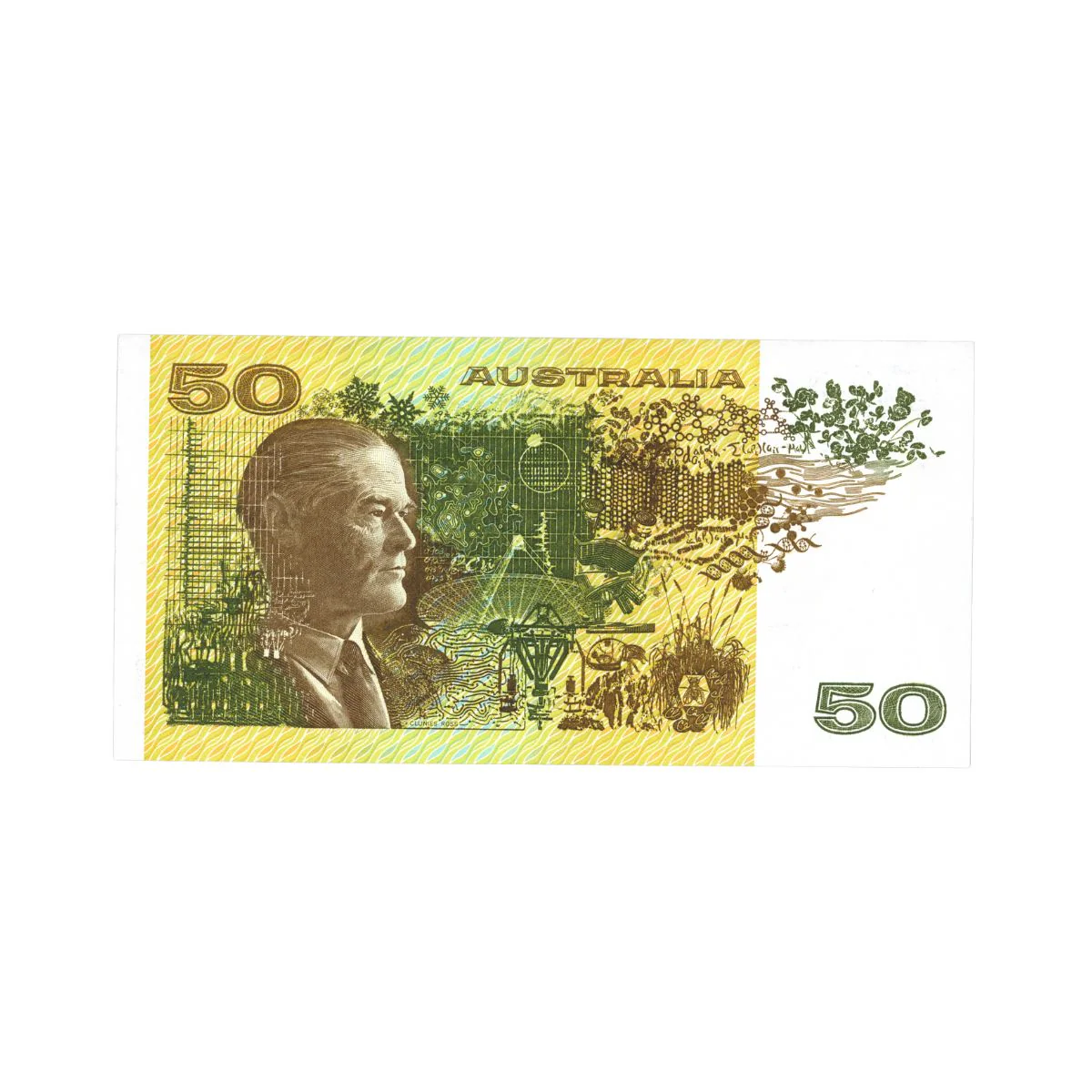 Australia 1985 $50 R509b Johnston/Fraser OCR-B Uncirculated Banknote - Image 2