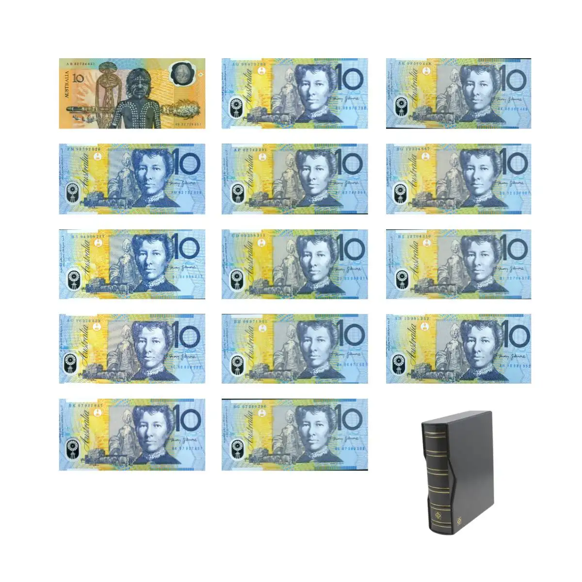 Australia $10 Banknote 1988-2015 Polymer Uncirculated 14-Note Collection