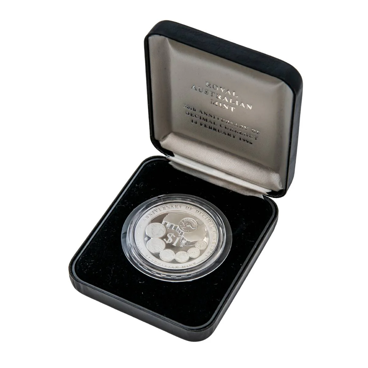 Australia 1996 $1 30th Anniversary of Decimal Currency 1oz Silver Proof Coin - Image 3