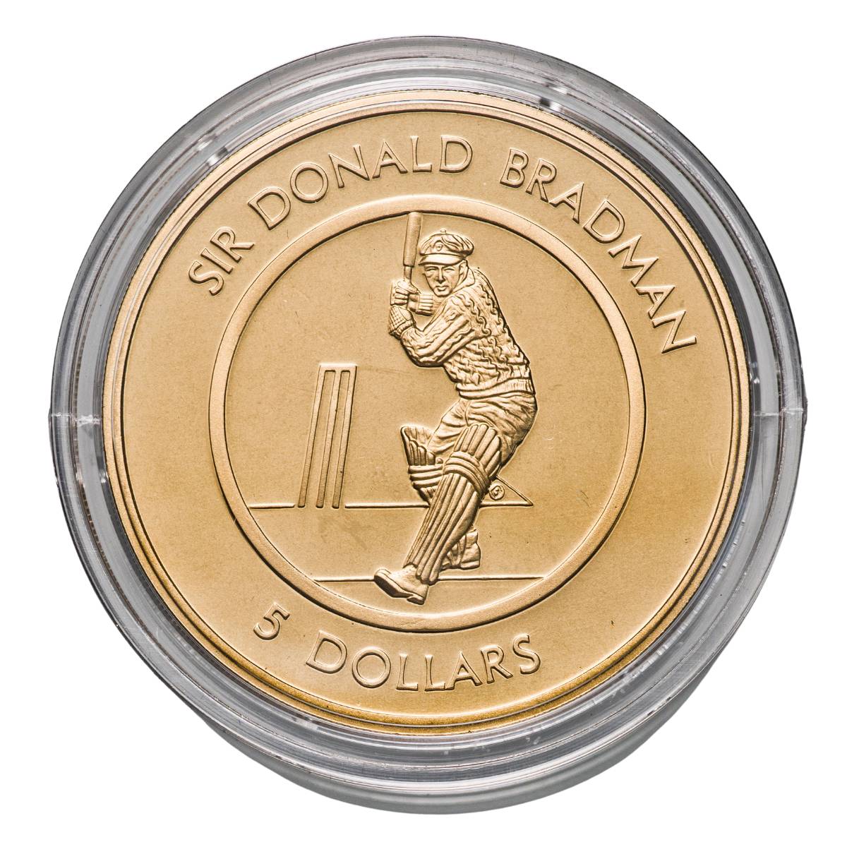 Australia Sir Donald Bradman 1996 $5 Aluminium-Bronze Proof Coin