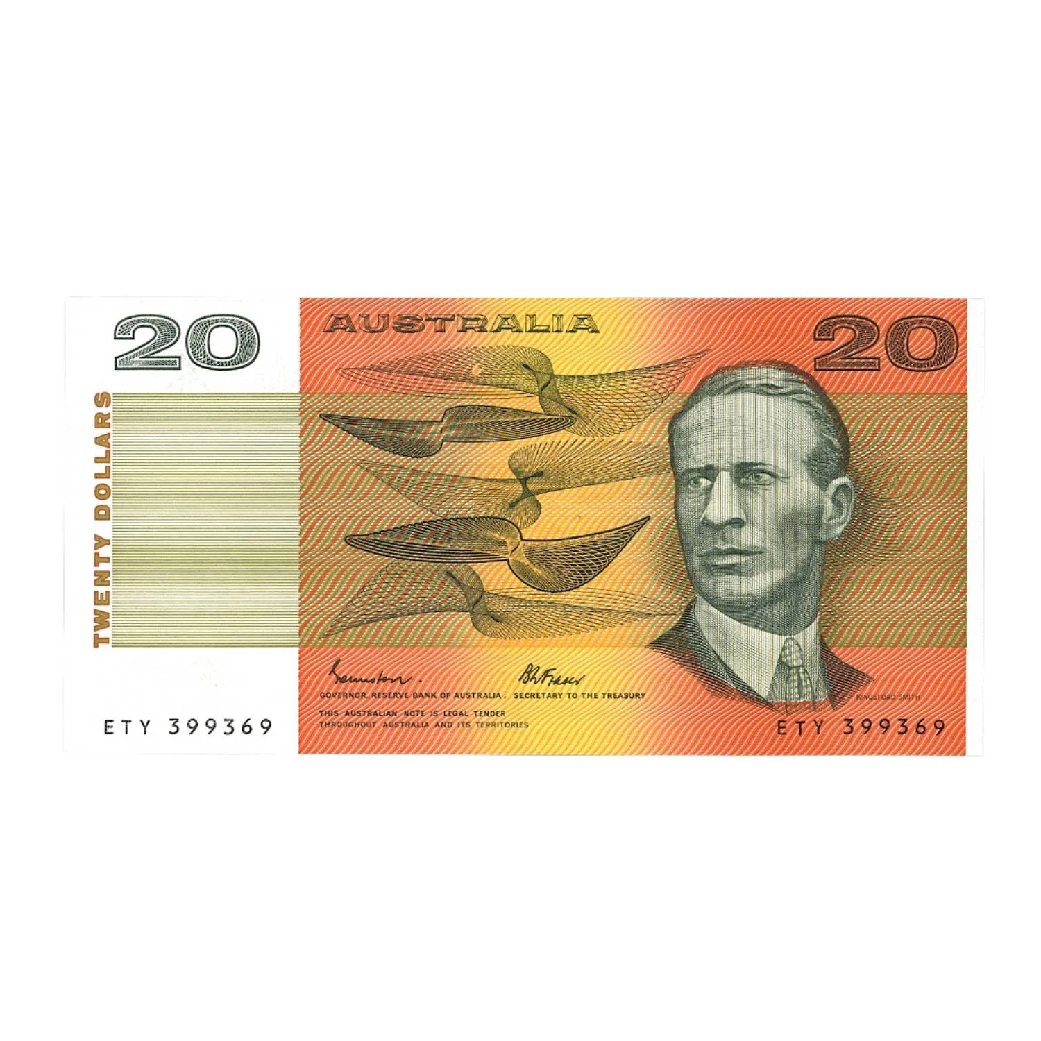 Australia 1985 $20 R409a Johnston/Fraser Consecutive Uncirculated Banknote Pair