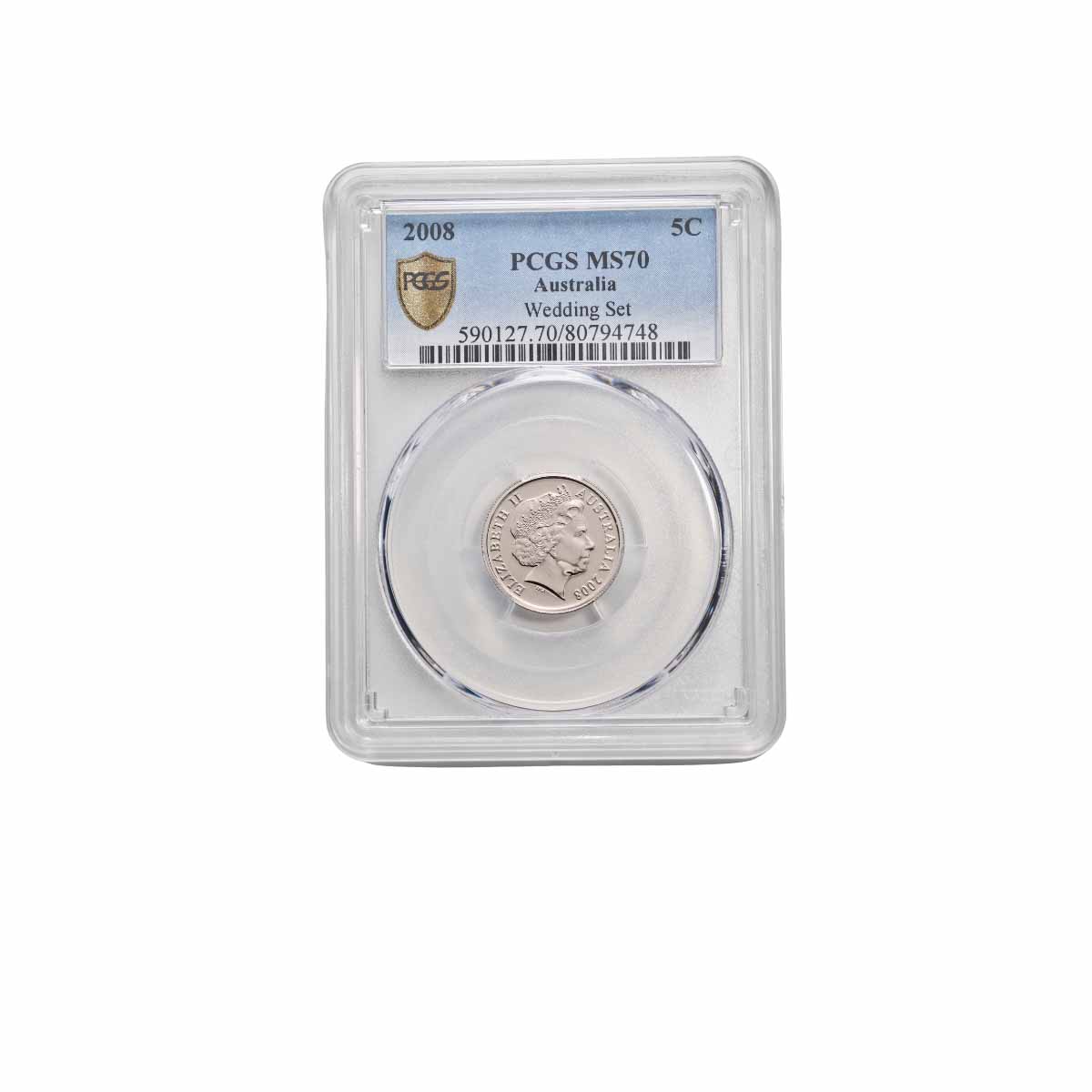 Australia 2008 5c PCGS MS70 (FDC)