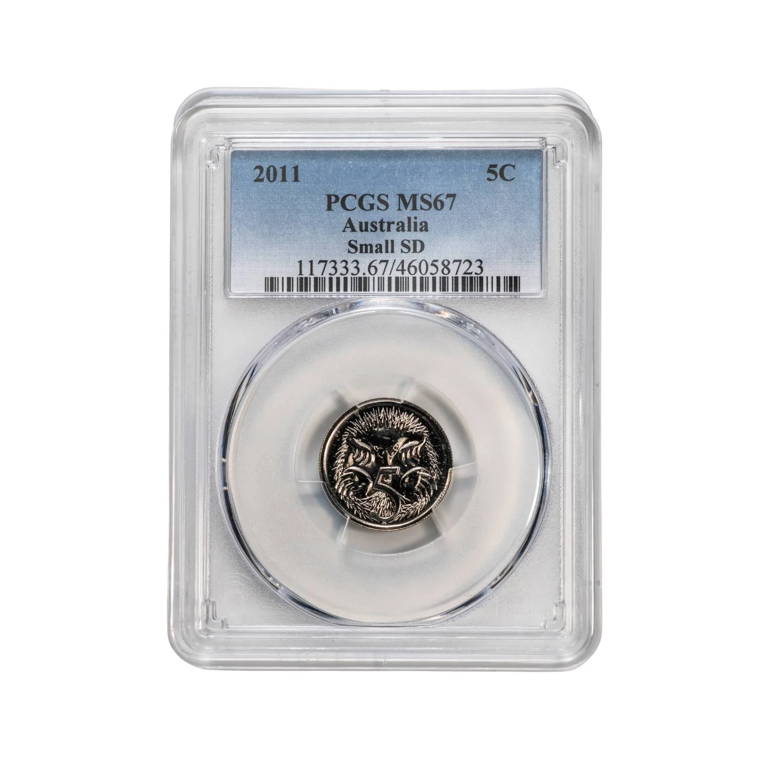 Australia 2011 5c Coin Small SD PCGS MS67 (Gem Uncirculated)