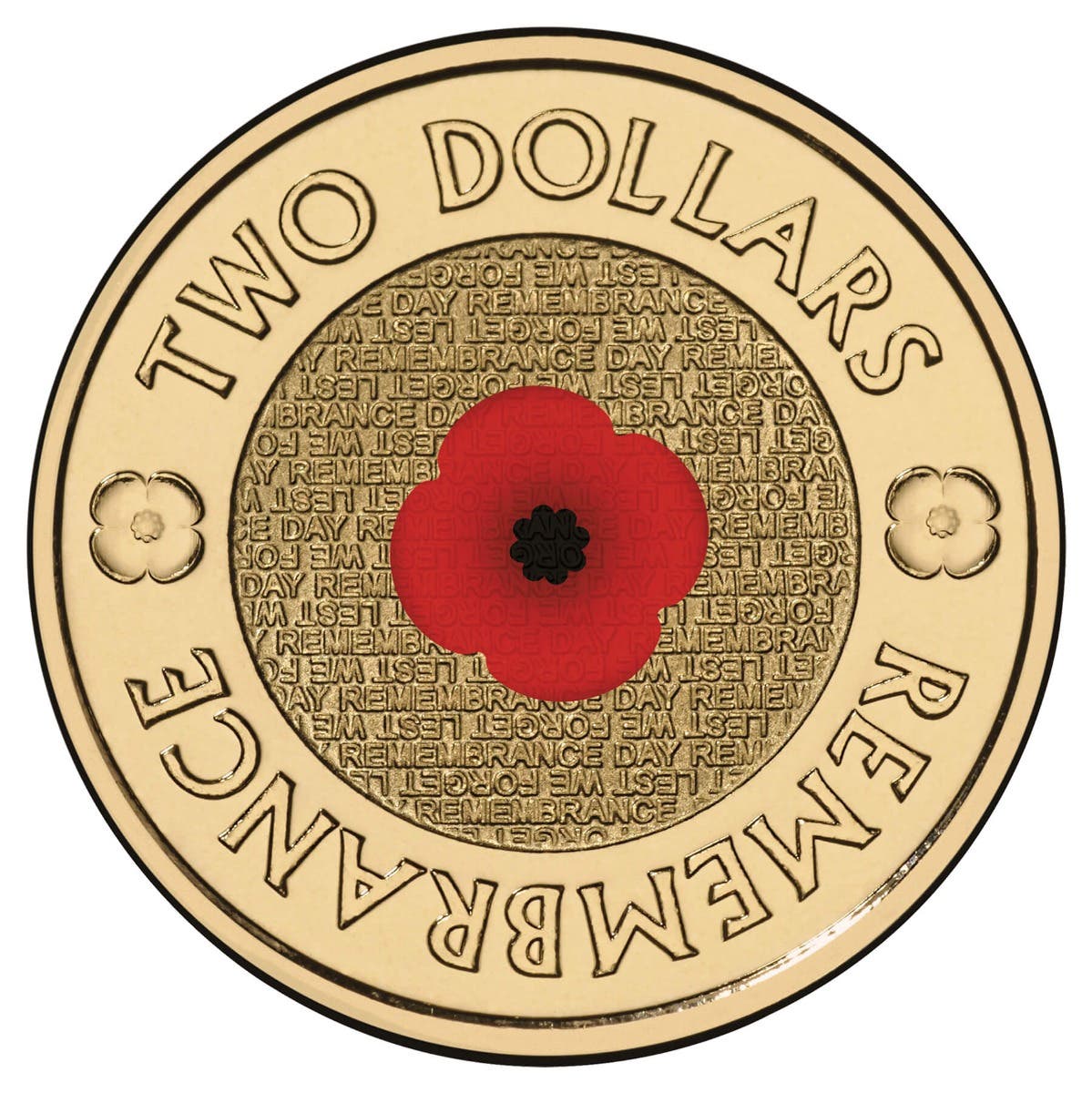 Australia Remembrance Day Red Poppy 2012 $2 Colour Aluminium-Bronze Uncirculated Coin Pack - Image 3