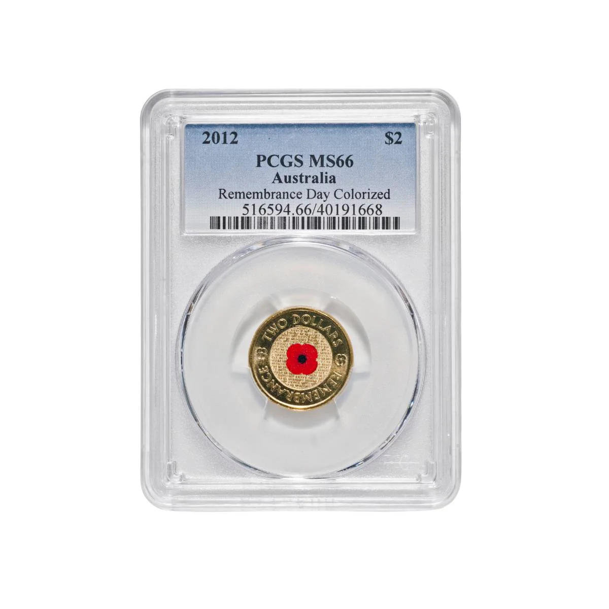 Australia 2012 $2 Remembrance Day Red Poppy (MS66)