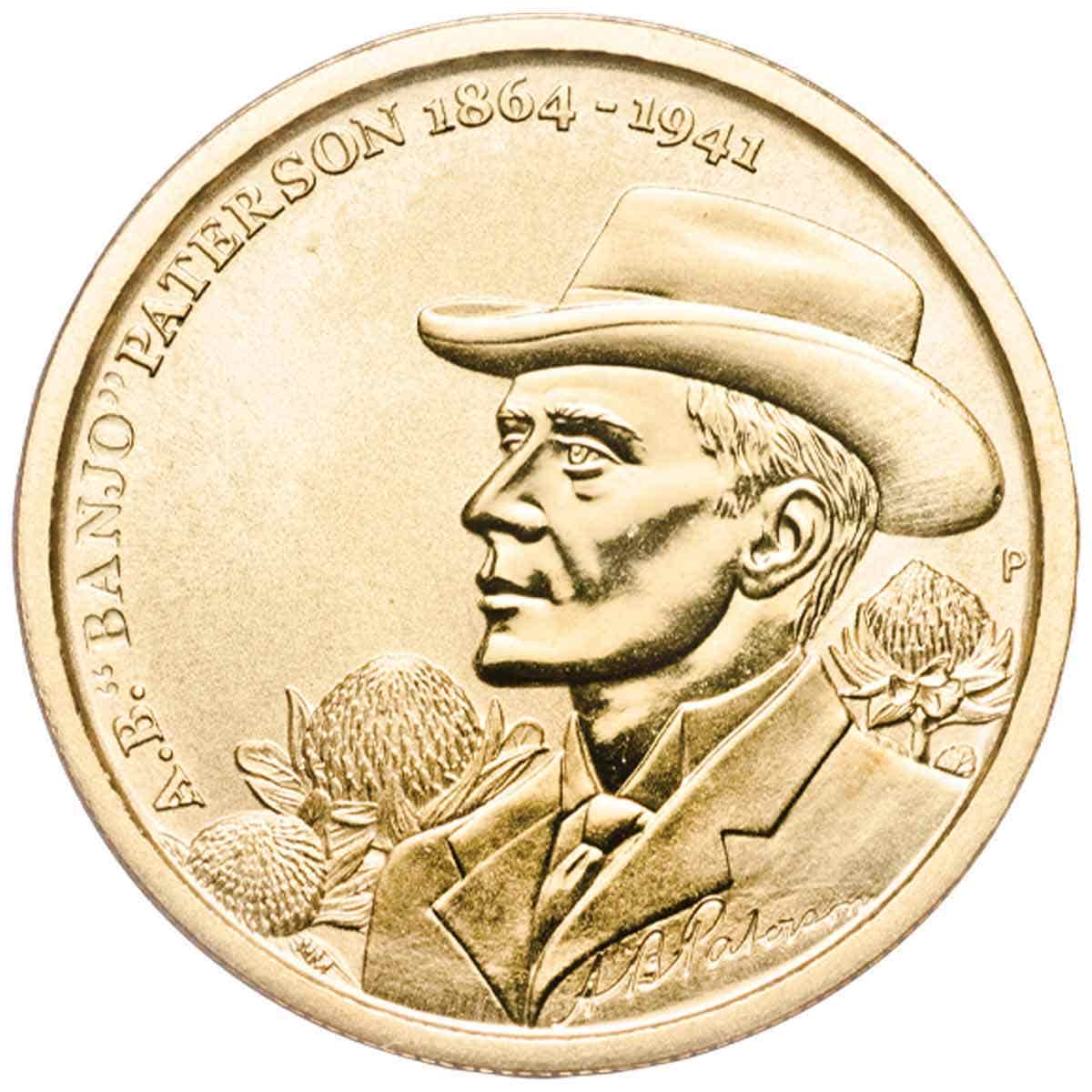 Australia 2014 $1 Banjo Paterson Stamp & Coin Cover - Image 2