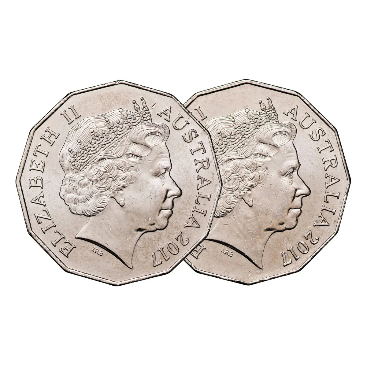 Australia 2017 50c Coat of Arms & Pride & Passion Cupro-Nickel Uncirculated Pair - Image 2