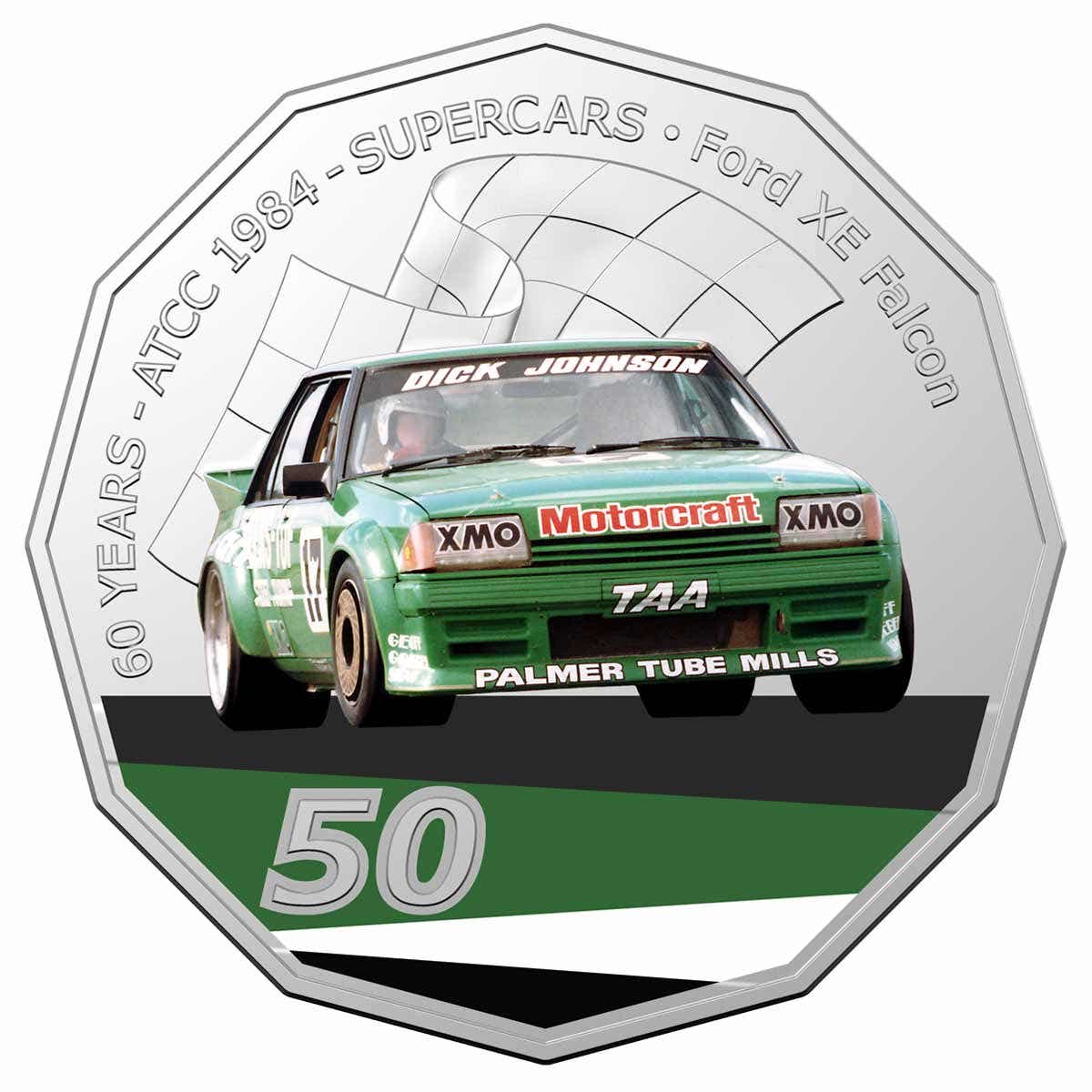 2020 50c 60 Years of Supercars XE Falcon Stamp & Coin Cover - Image 2