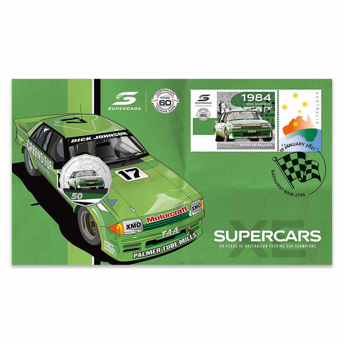 2020 50c 60 Years of Supercars XE Falcon Stamp & Coin Cover - Image 3