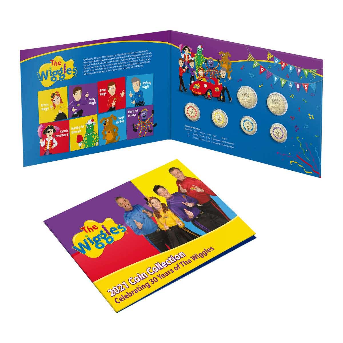 Australia 2021 Wiggles Aluminium-Bronze Uncirculated 6-Coin Set