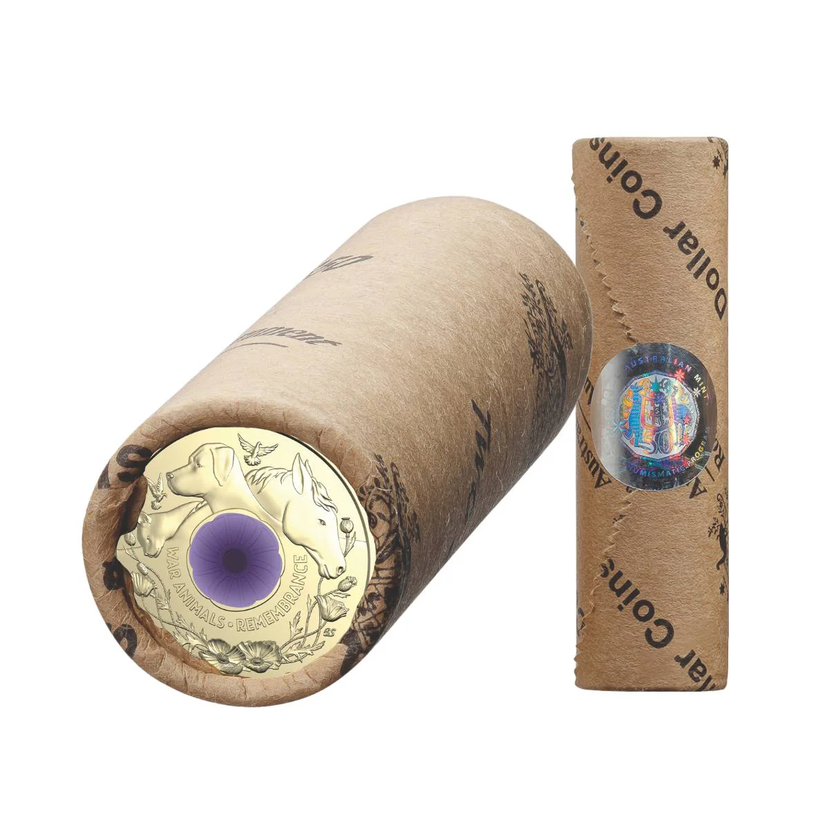 Australia War Animals Remembrance 2024 $2 Aluminium-Bronze Uncirculated 25-Coin RAM Roll