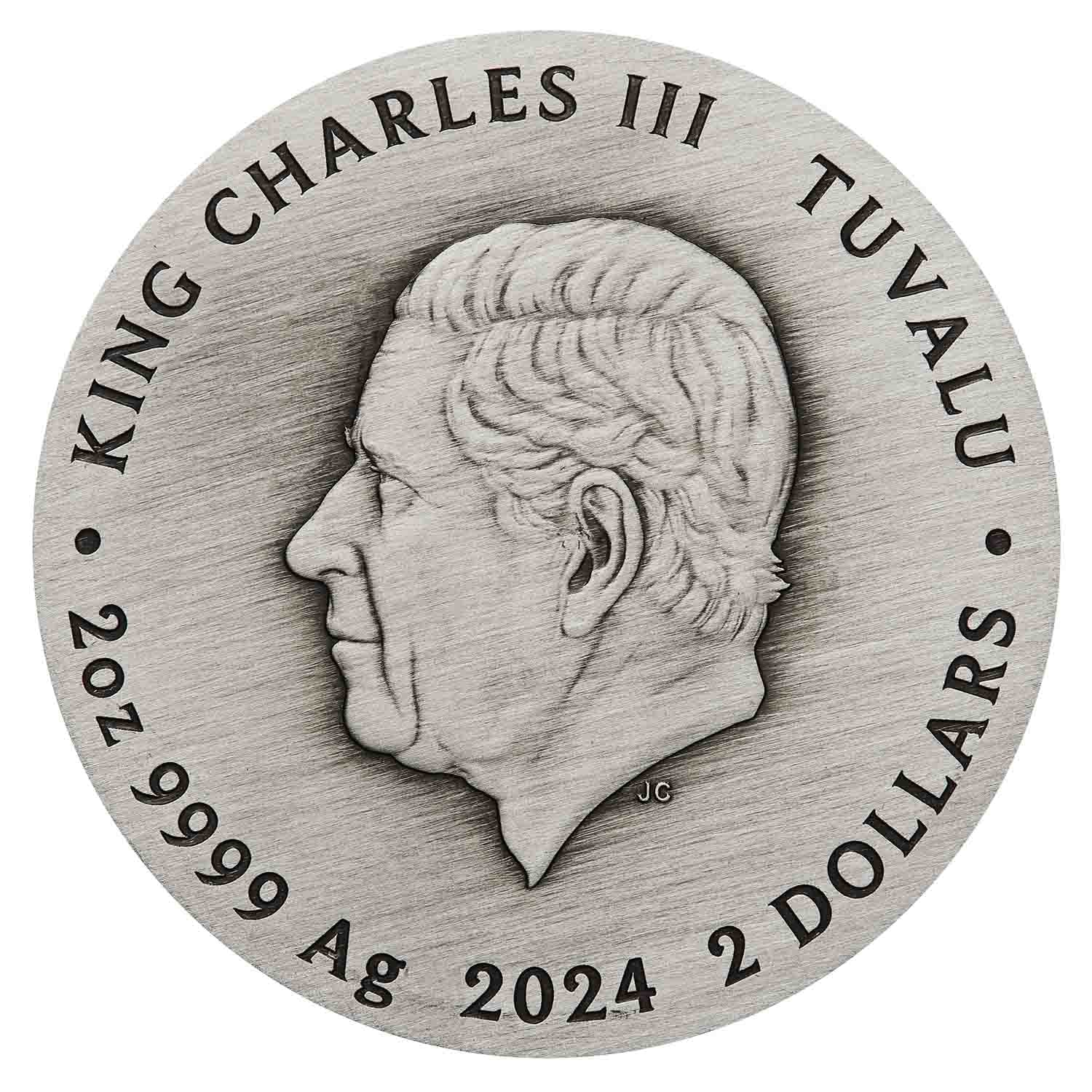 2024 $2 Frida Kahlo 2oz Silver Antique Coin - Image 2