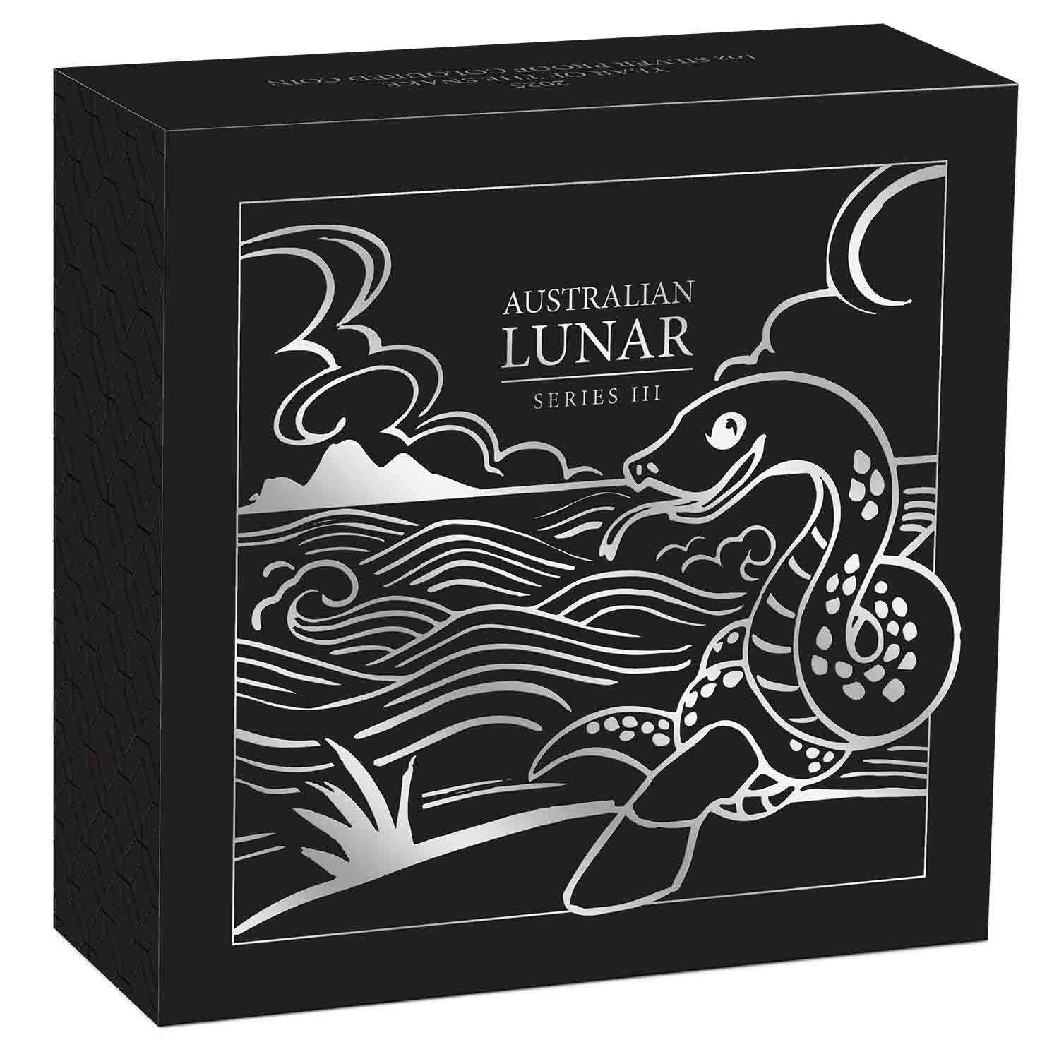 Australia Lunar Year of the Snake 2025 $1 Colour 1oz Silver Proof Coin - Image 4