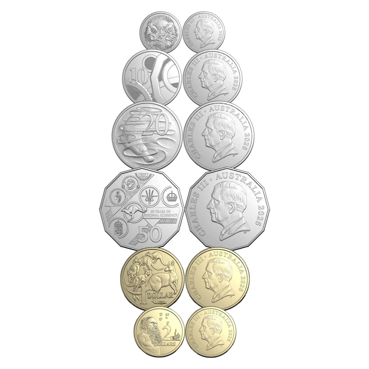 Australia Decimal Currency 60th Anniversary 2026 6-Coin Mint Set - Image 8