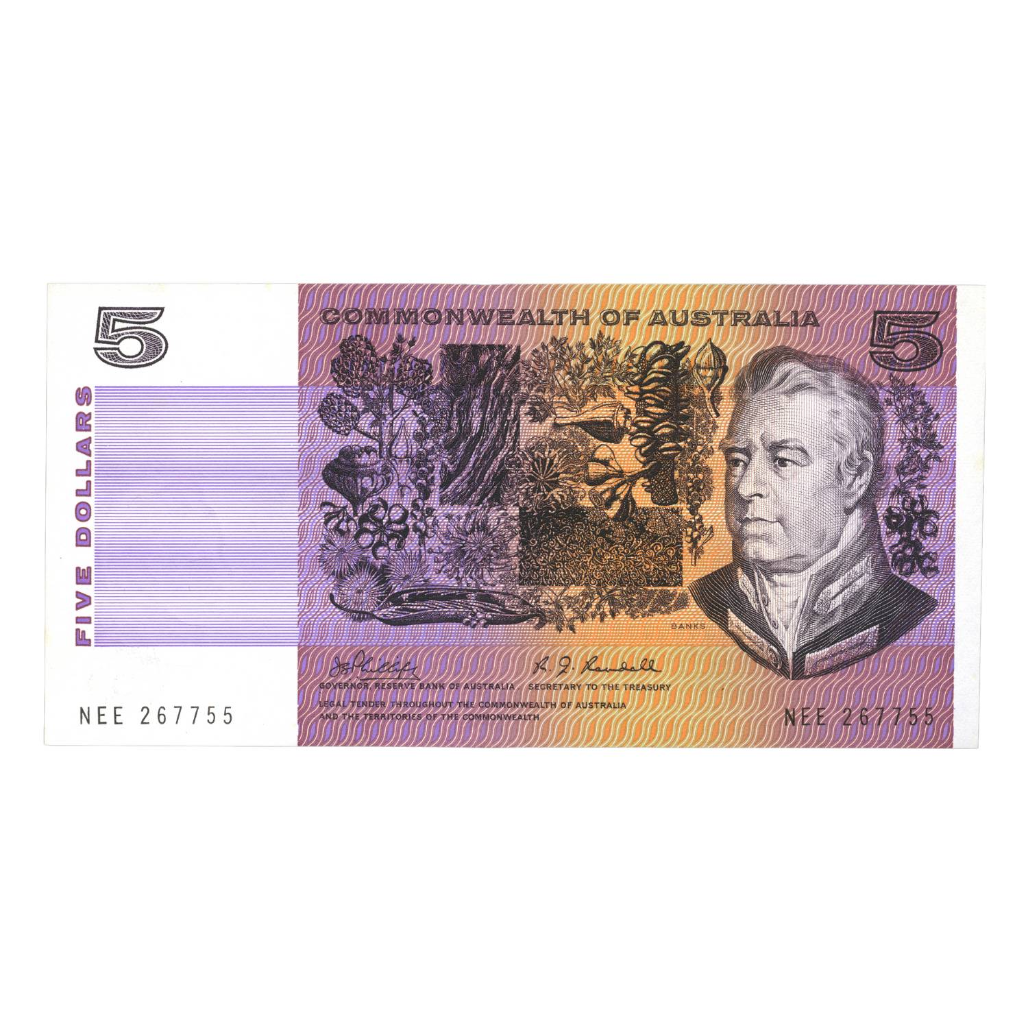 Australia 1969 $5 R203 Phillips/Randall Uncirculated Banknote