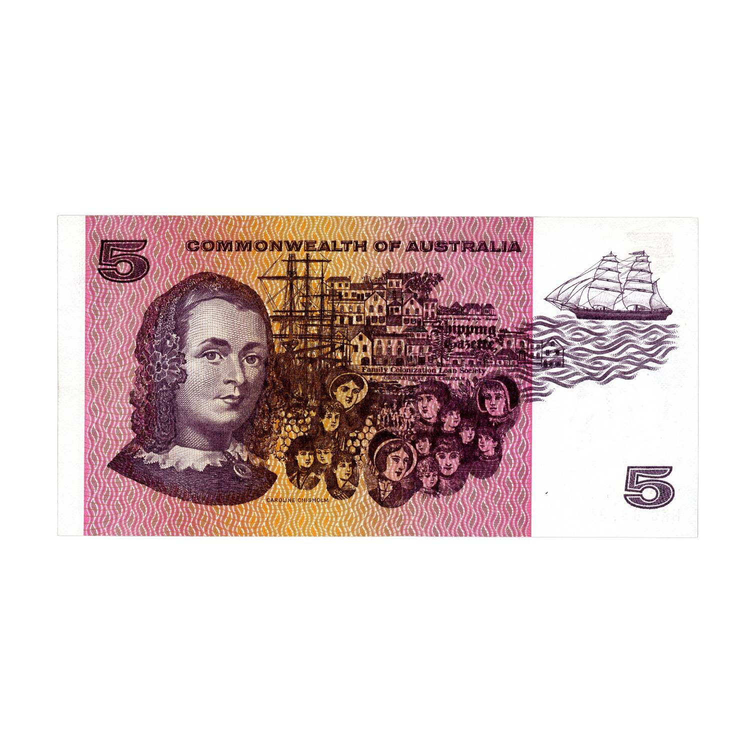 Australia 1972 $5 R204 Phillips/Wheeler Commonwealth of Australia Uncirculated Banknote - Image 2
