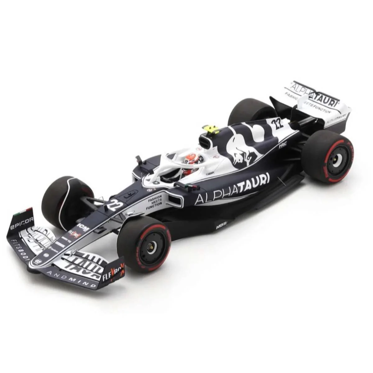 AlphaTauri AT03 No.22 Scuderia AlphaTauri - 8th Bahrain GP 2022 - Yuki Tsunoda - 1:18 Scale Resin Model Car