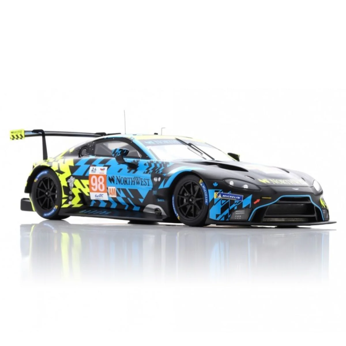 Aston Martin Vantage AMR No.98 NORTHWEST AMR - 3rd LMGTE Am 24H Le Mans 2022 - P. Dalla Lana - D. Pittard - N. Thiim. With Acrylic Cover - 1:18 Scale Resin Model Car
