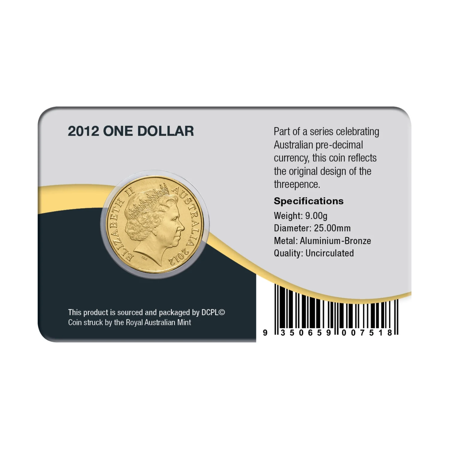 Australia Wheat Sheaf 2012 $1 Aluminium-Bronze Uncirculated Coin Pack (Mintmark/Privymark of our choice) - Image 2