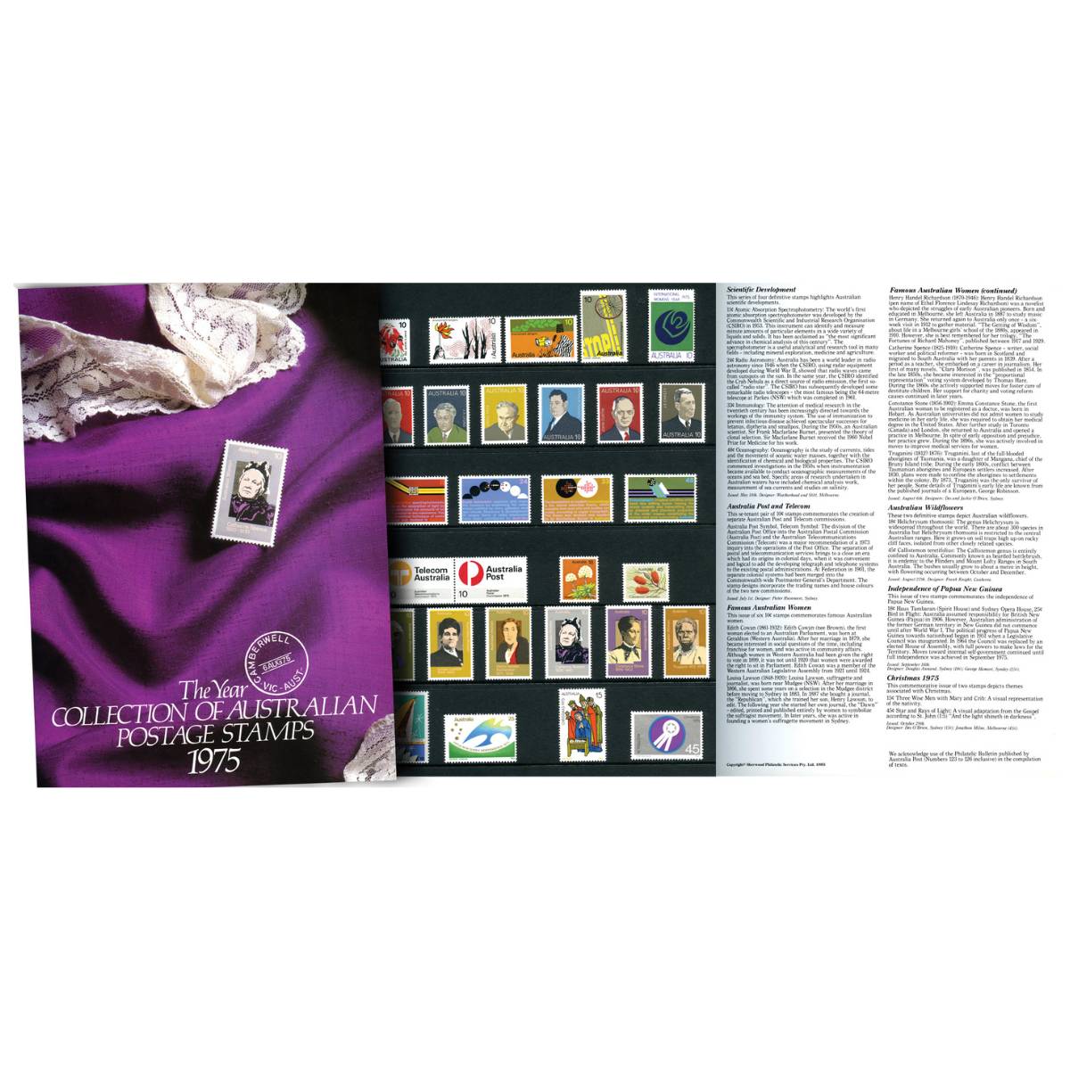 Australia 1975 Year Stamp Set - Image 2