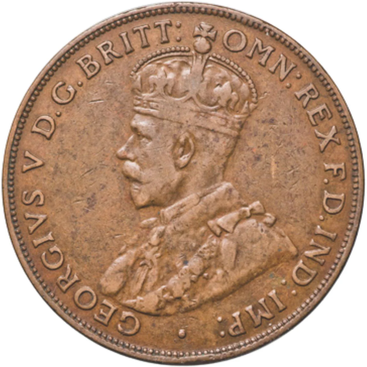 Australia 1930 Penny Fine with FREE 1911-64 Penny Good-Uncirculated 74-Coin Collection - Image 3