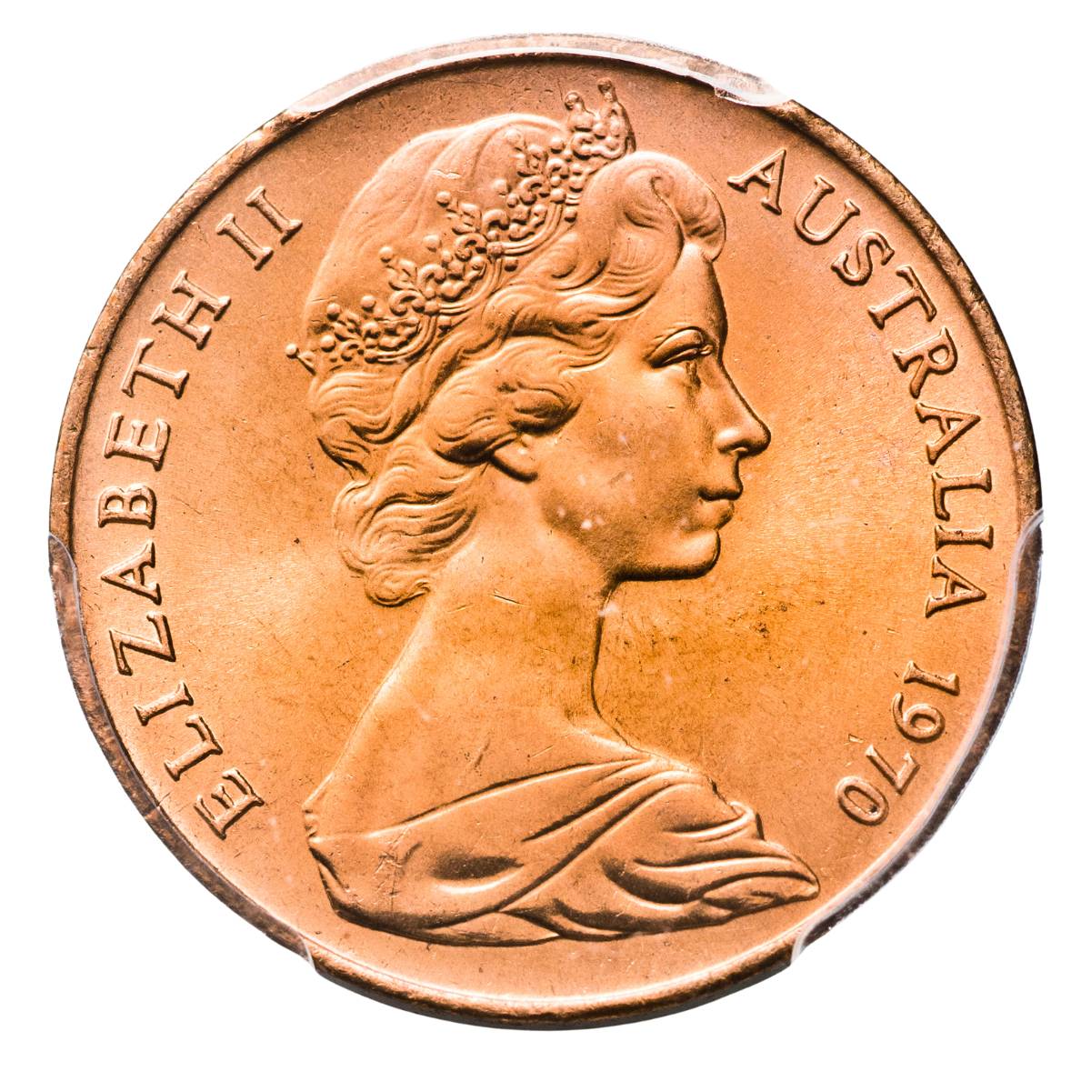 Australia 1970 2c Bronze Coin PCGS MS66RD (Gem Uncirculated) - Image 2