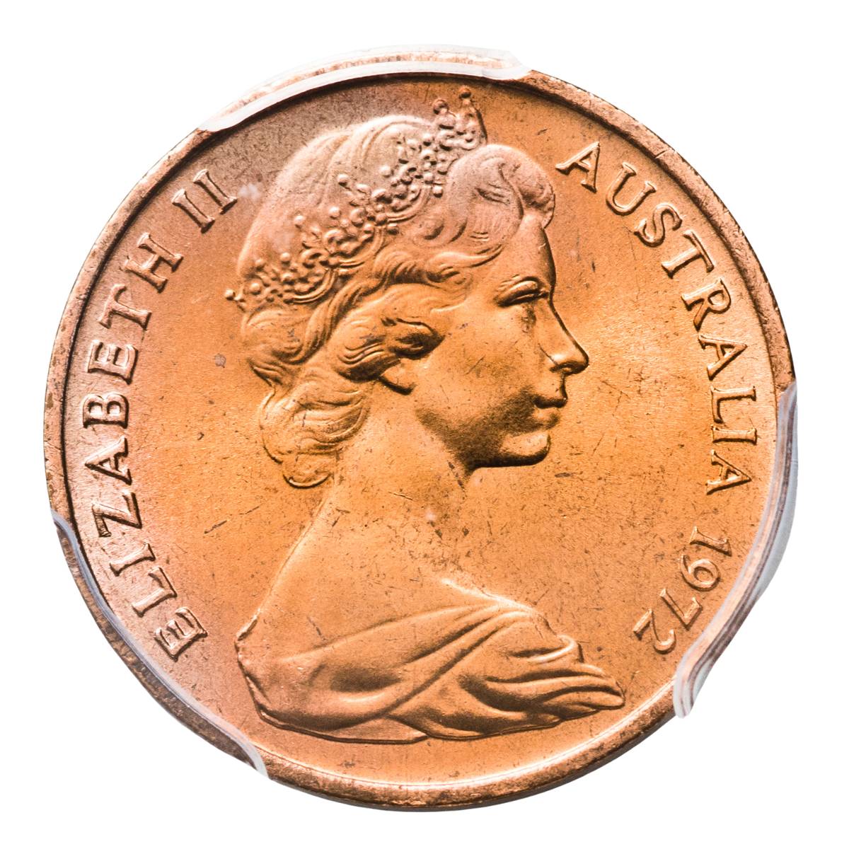 Australia 1972 1c Bronze Coin PCGS MS67RD (Gem Uncirculated) - Image 2