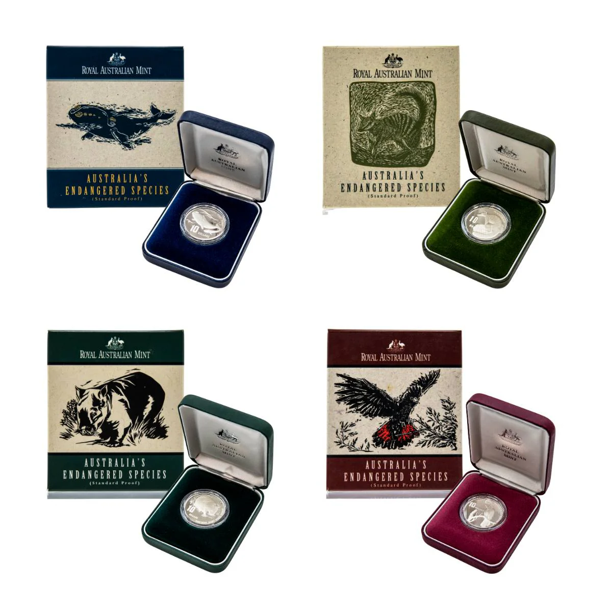 Australia 1995-98 $10 Endangered Species Silver Proof 4-Coin Collection - Image 3