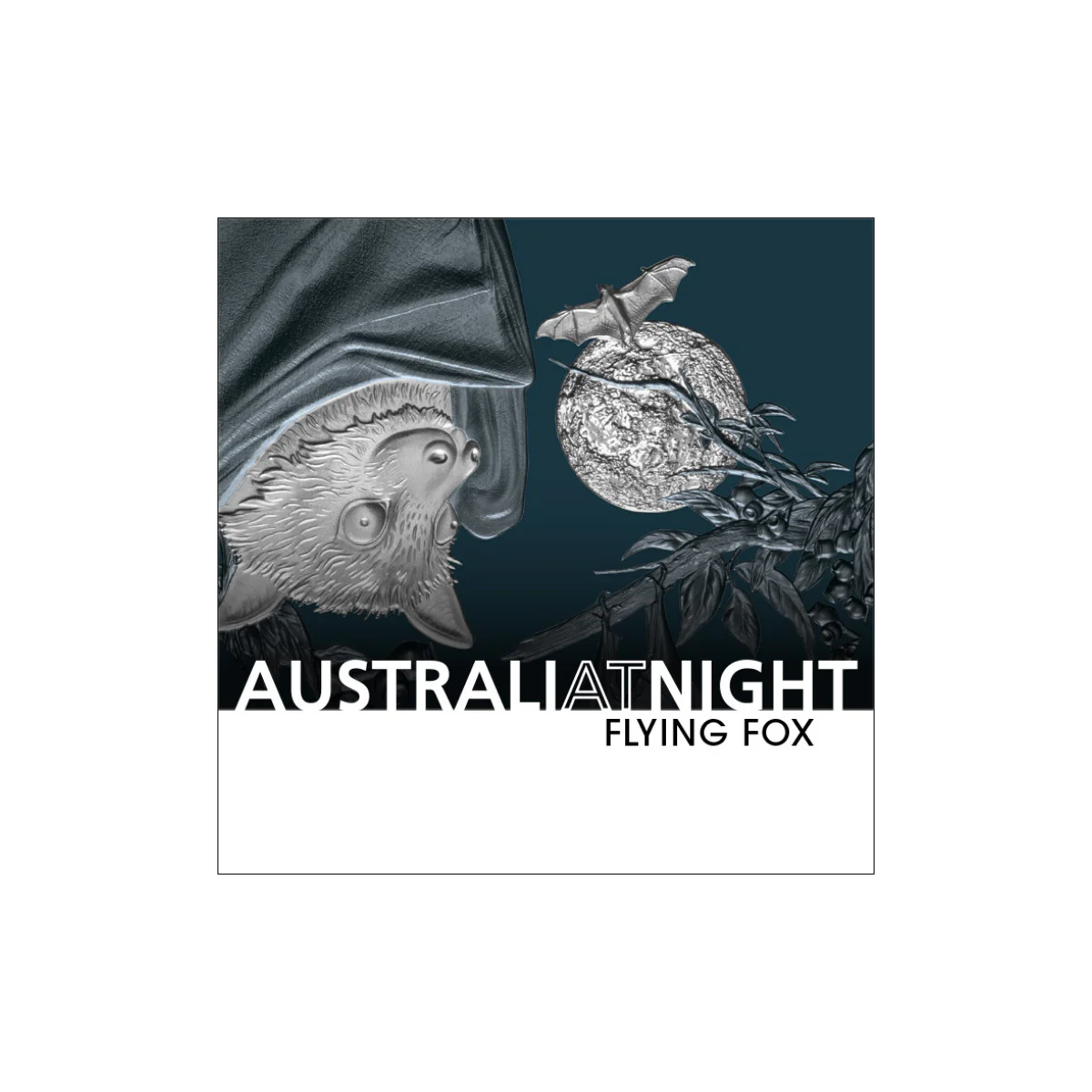 Australia at Night 2023 $1 Flying Fox 1oz Silver Black Proof Coin - Image 5