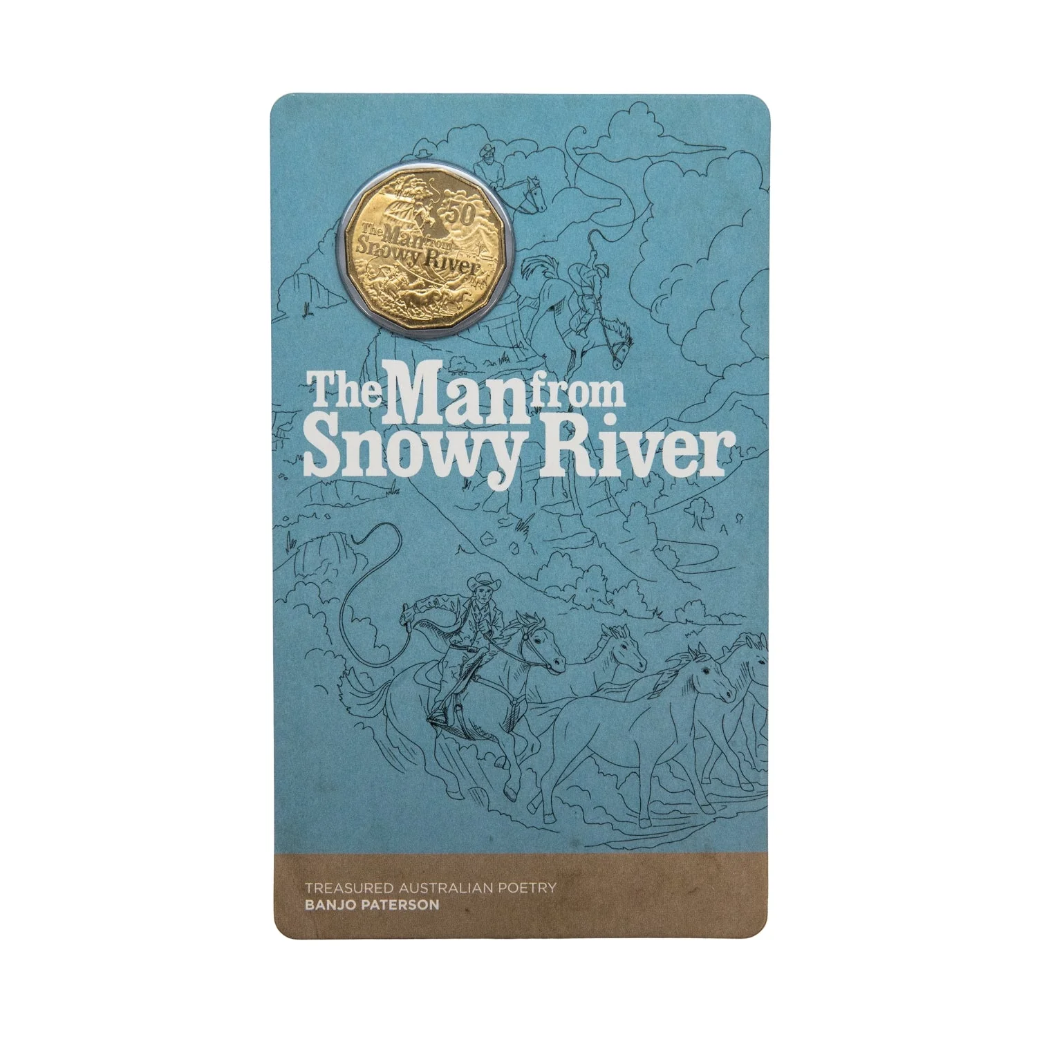 Australia Banjo Paterson 2020 50c The Man from Snowy River Aluminium-Bronze Uncirculated Coin - Image 3