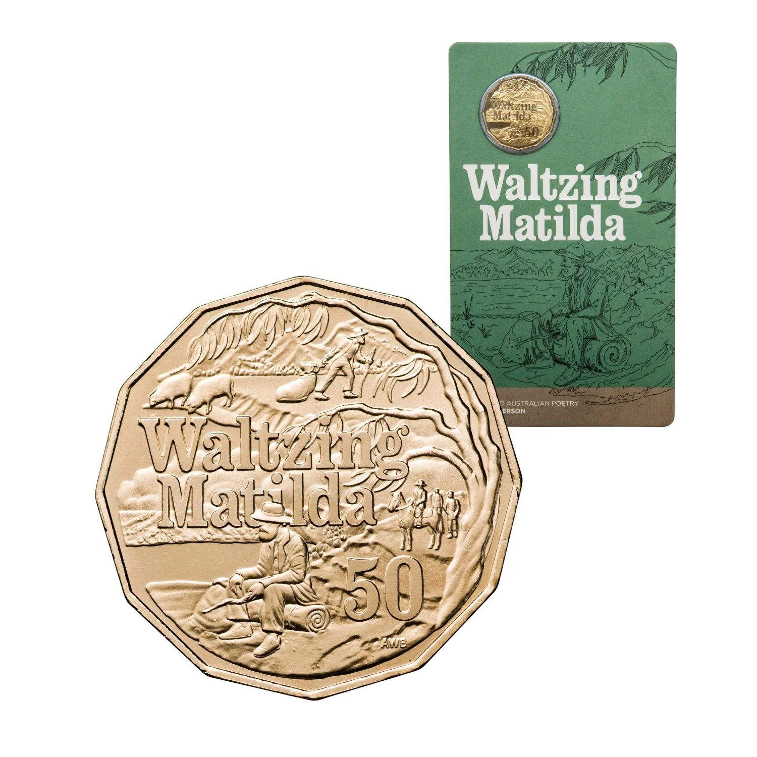 Australia Banjo Paterson 2020 50c Waltzing Matilda Aluminium-Bronze Uncirculated Coin