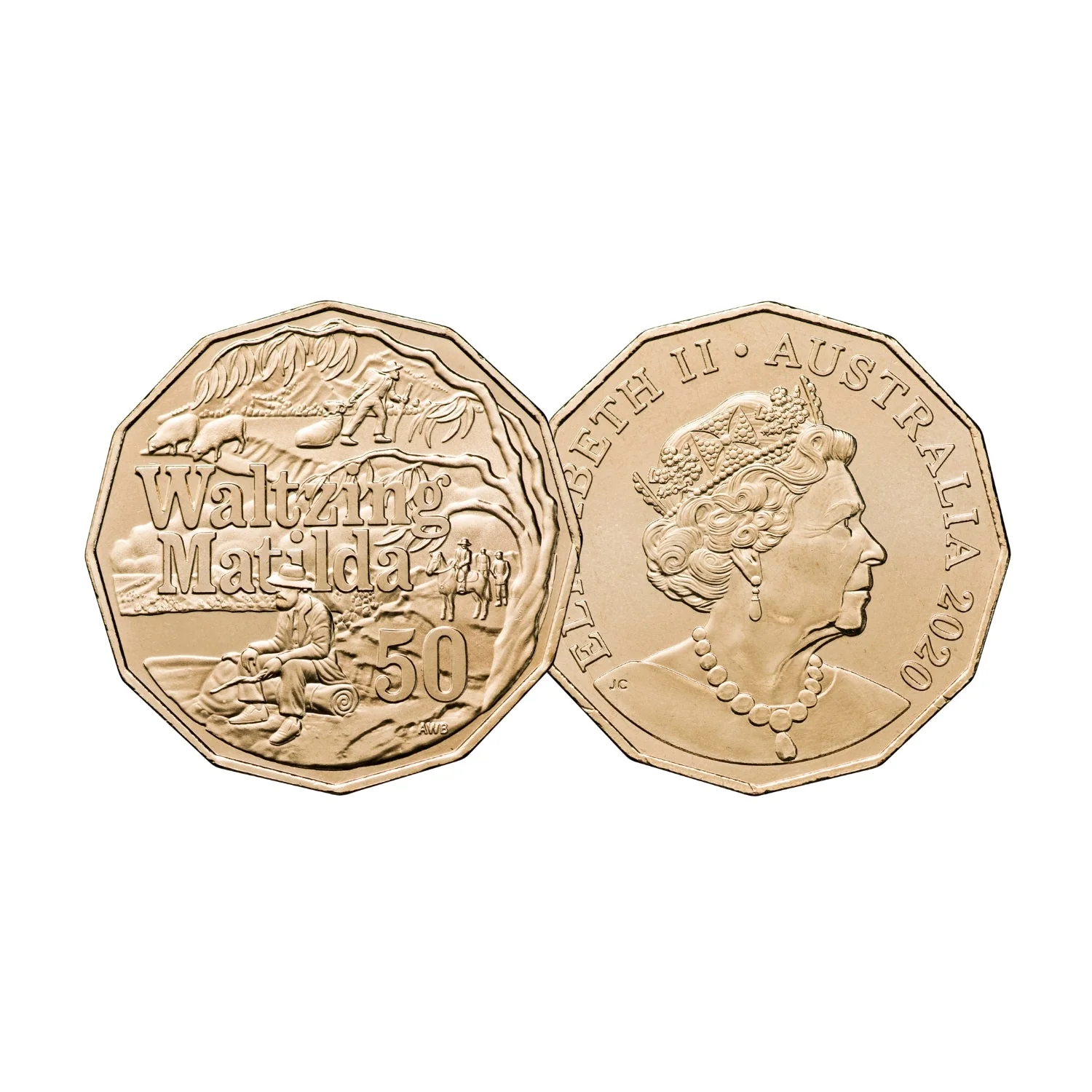 Australia Banjo Paterson 2020 50c Waltzing Matilda Aluminium-Bronze Uncirculated Coin - Image 2