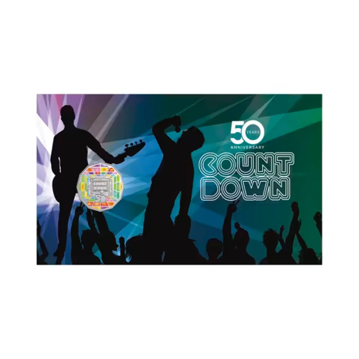 Australia Countdown 50th Anniversary 2024 50c Colour Uncirculated Stamp & Coin Cover - Image 5
