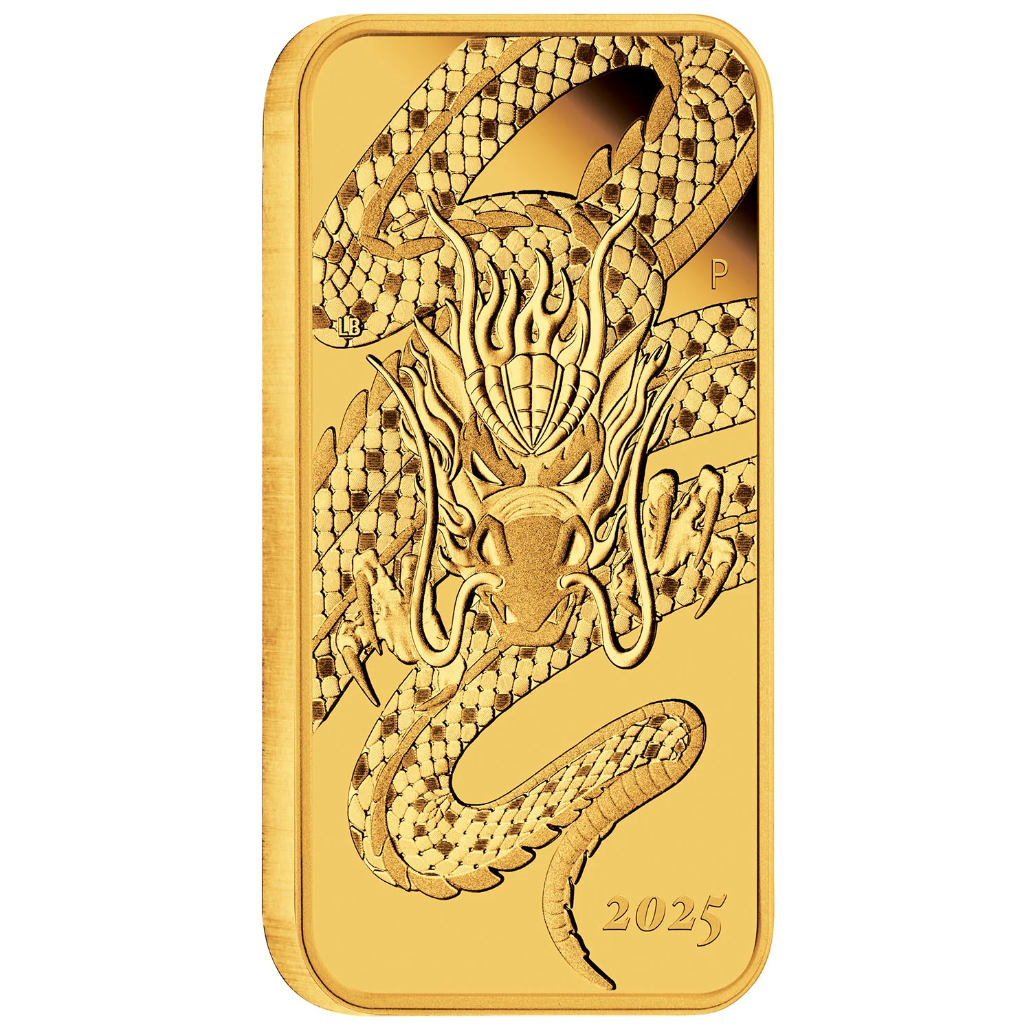 Australia Dragon 2025 $100 1oz Gold Proof Rectangular Coin