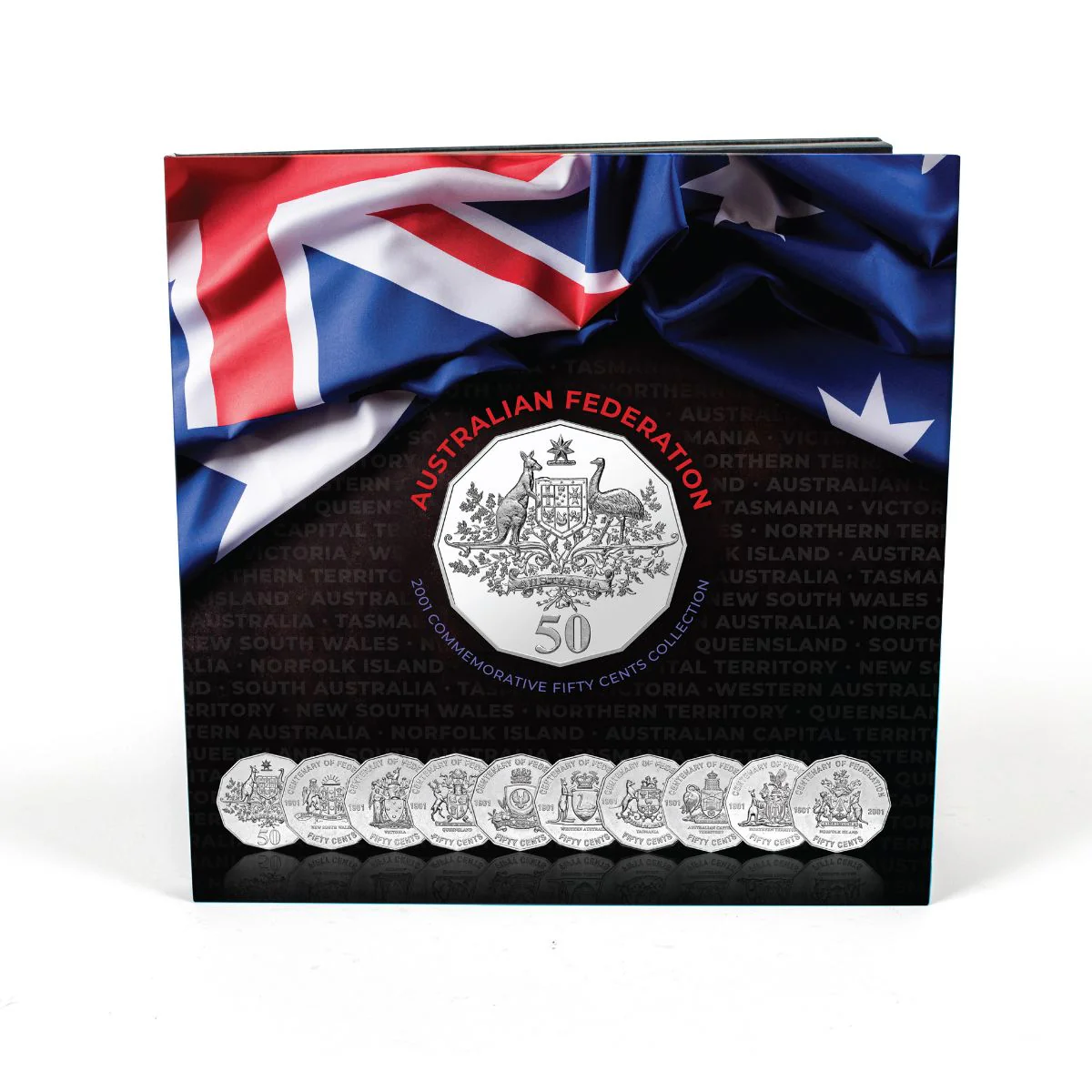 Australia Federation Centenary 2001 50c States & Territories Uncirculated 10-Coin Portfolio - Image 5
