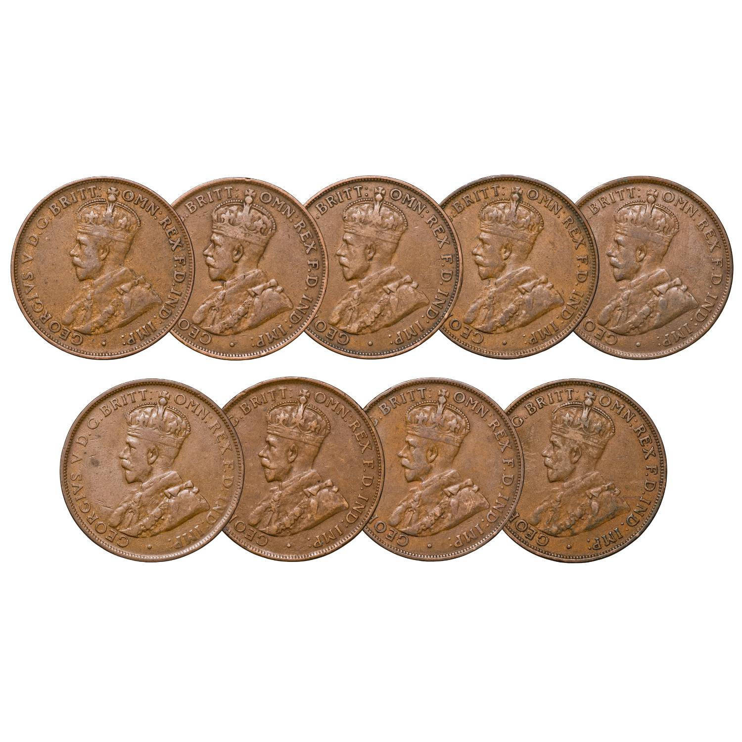 Australia George V 1921-29 Very Good-Fine 49-Coin Set - Image 13