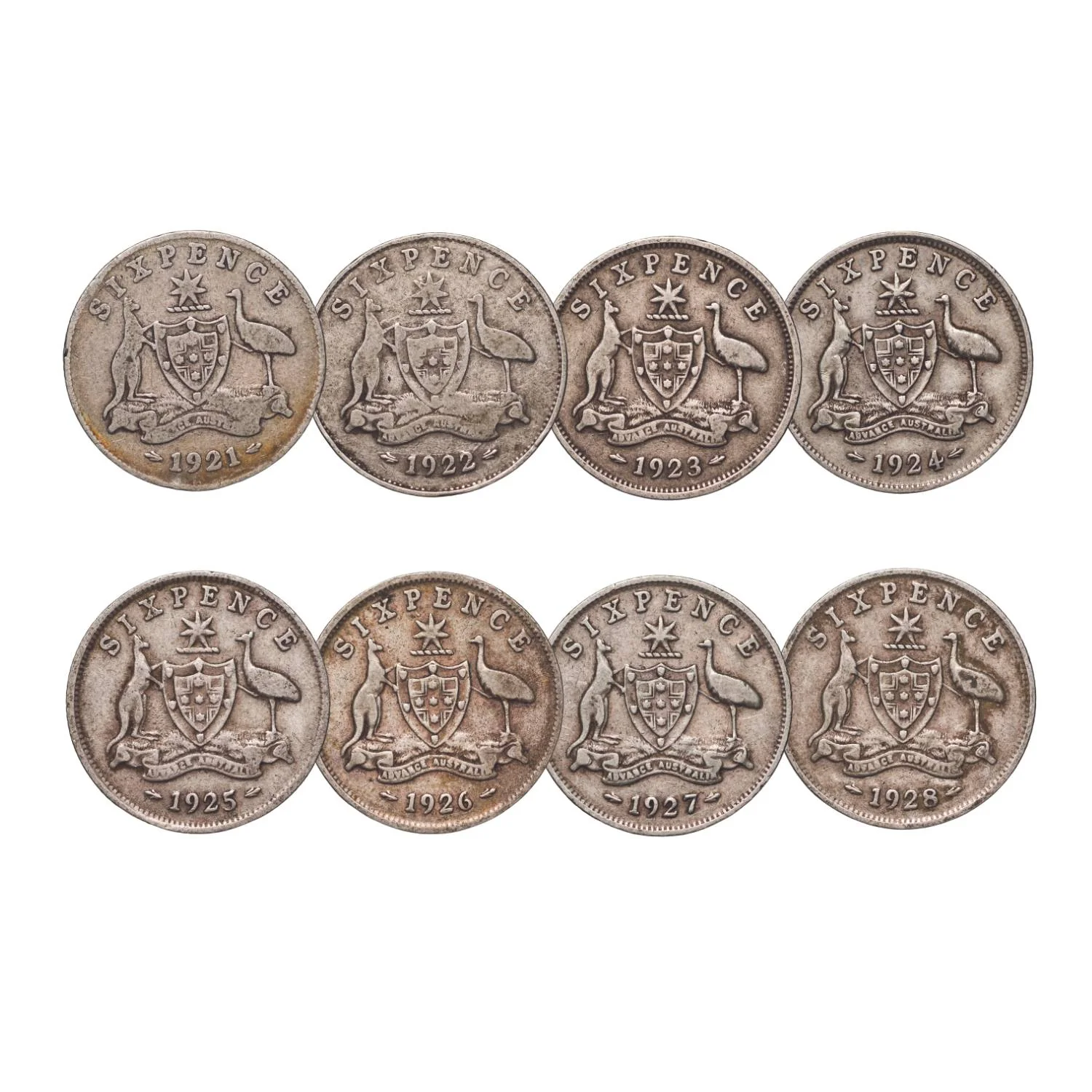 Australia George V 1921-29 Very Good-Fine 49-Coin Set - Image 6