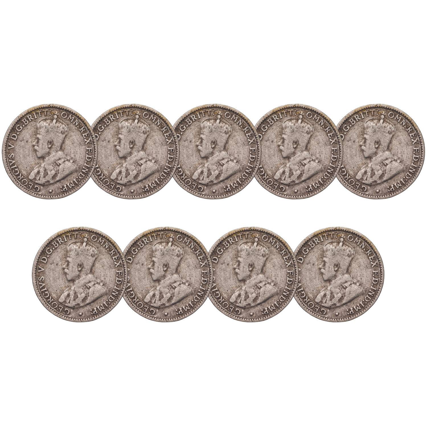 Australia George V 1921-29 Very Good-Fine 49-Coin Set - Image 9