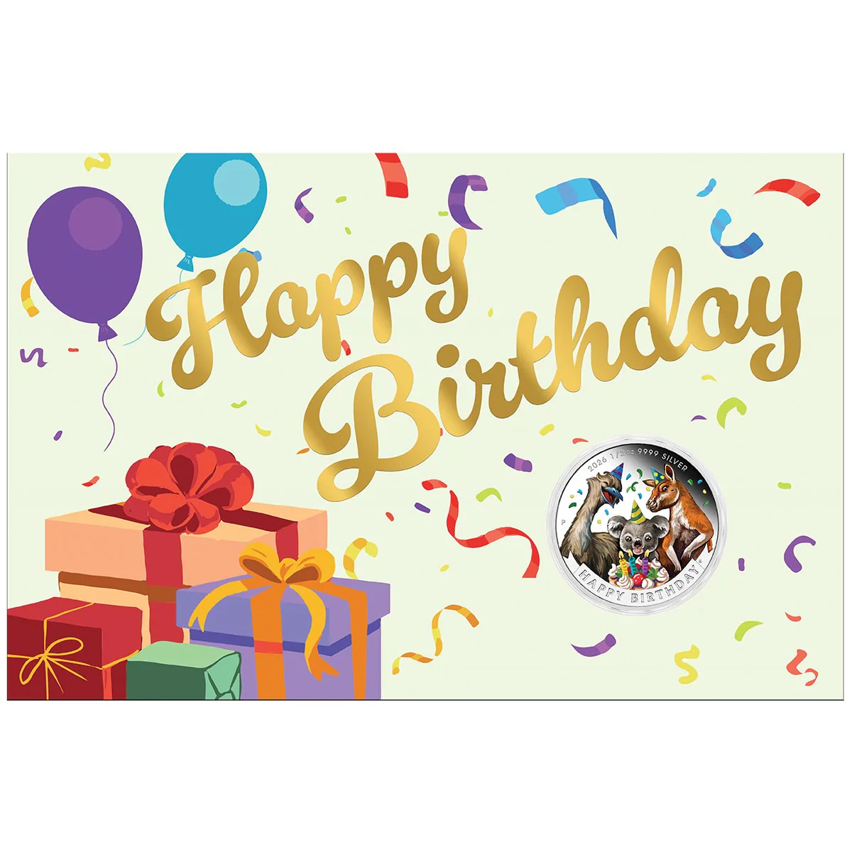 Australia Happy Birthday 2026 50c Colour 1/2oz Silver Proof Coin - Image 2
