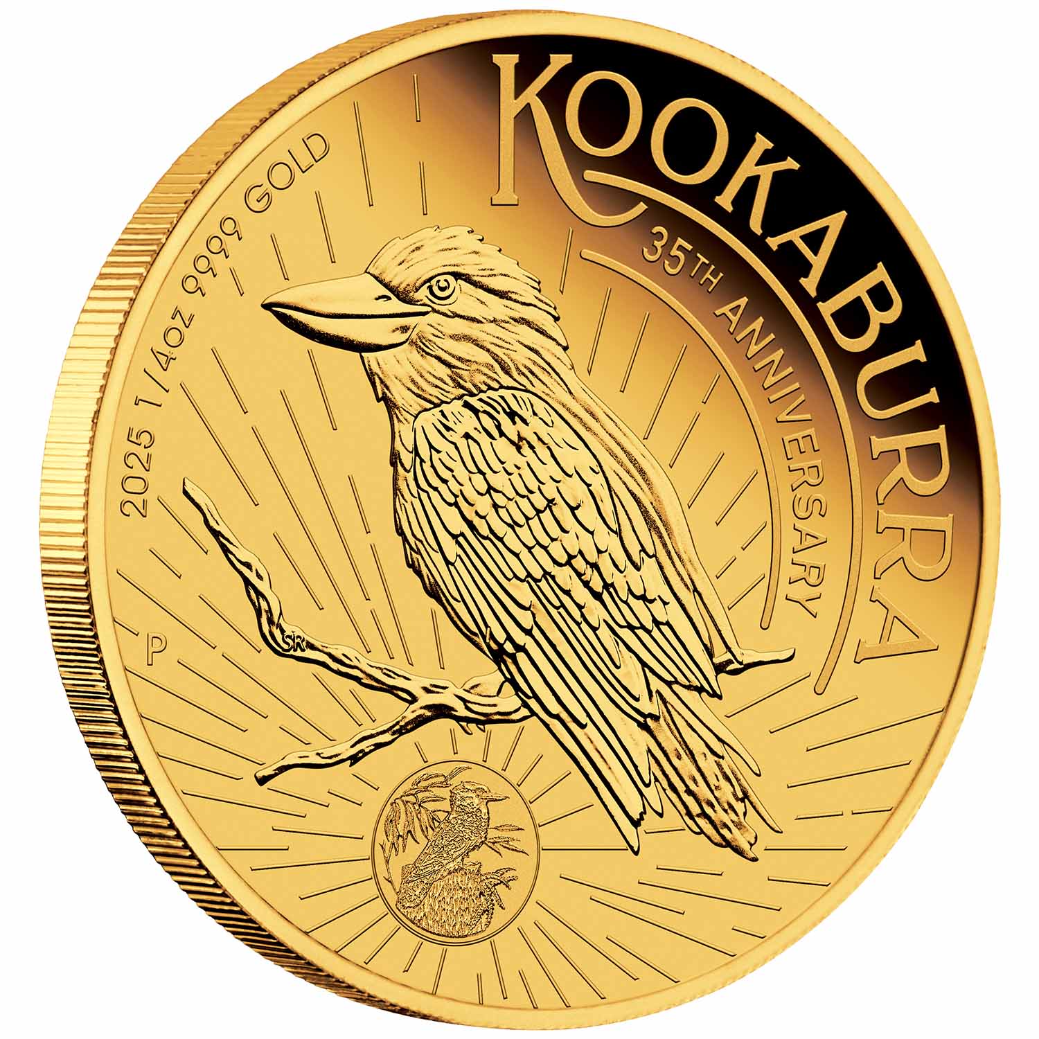 Australia Kookaburra 35th Anniversary 2025 $25 1/4oz Gold Proof Coin