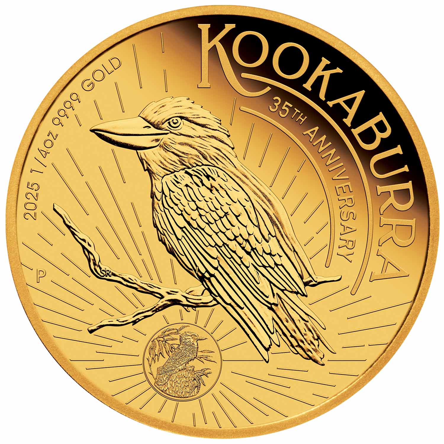 Australia Kookaburra 35th Anniversary 2025 $25 1/4oz Gold Proof Coin - Image 3