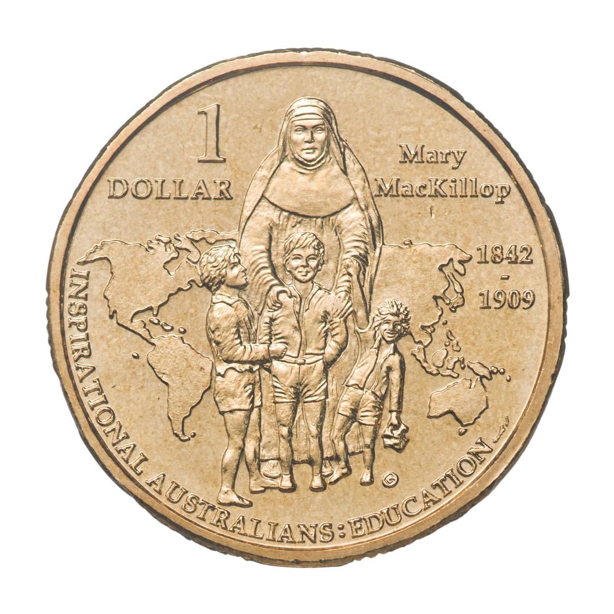 Australia Mary MacKillop 2008 $1 Aluminium-Bronze Coin PCGS MS65 (Gem Uncirculated) - Image 2