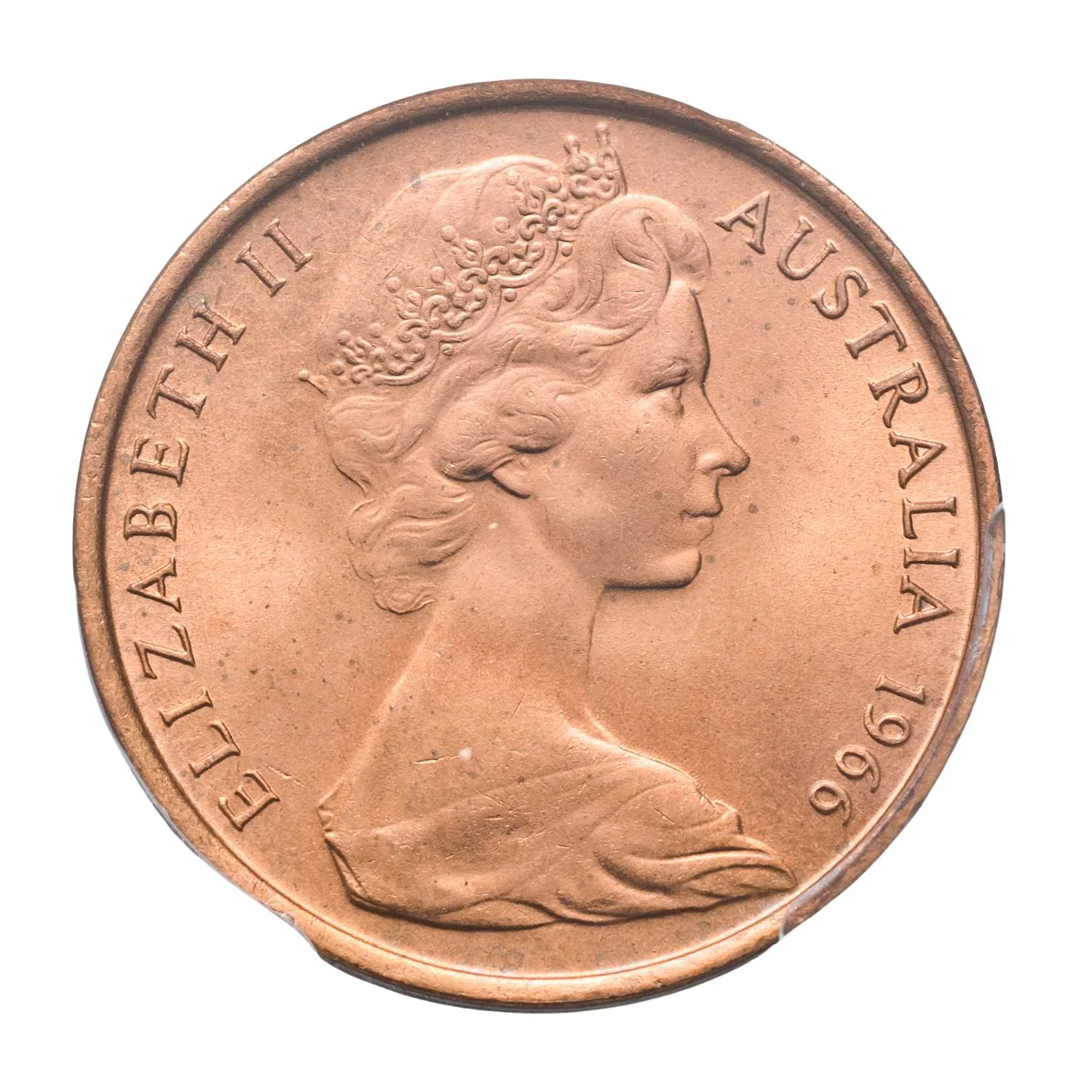 Australia Perth Mint 1966 2c Coin PCGS MS66RD (Gem Uncirculated Red) - Image 3