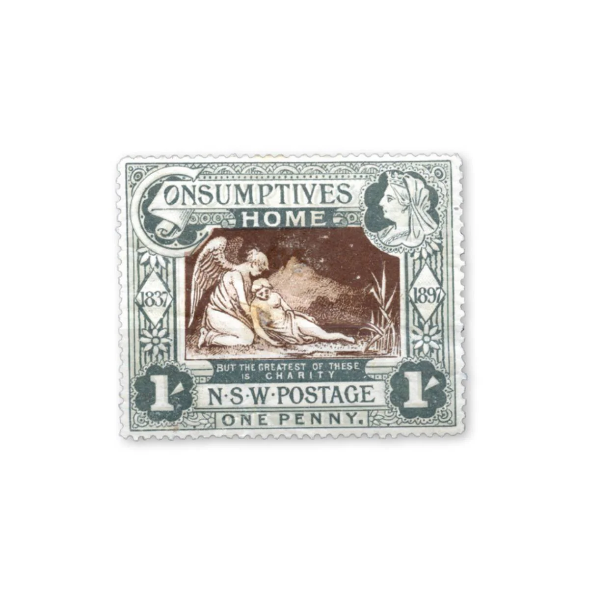 Australia Victoria 1897 1/- (1d) Queen Victoria Jubilee Charity Stamp Mint