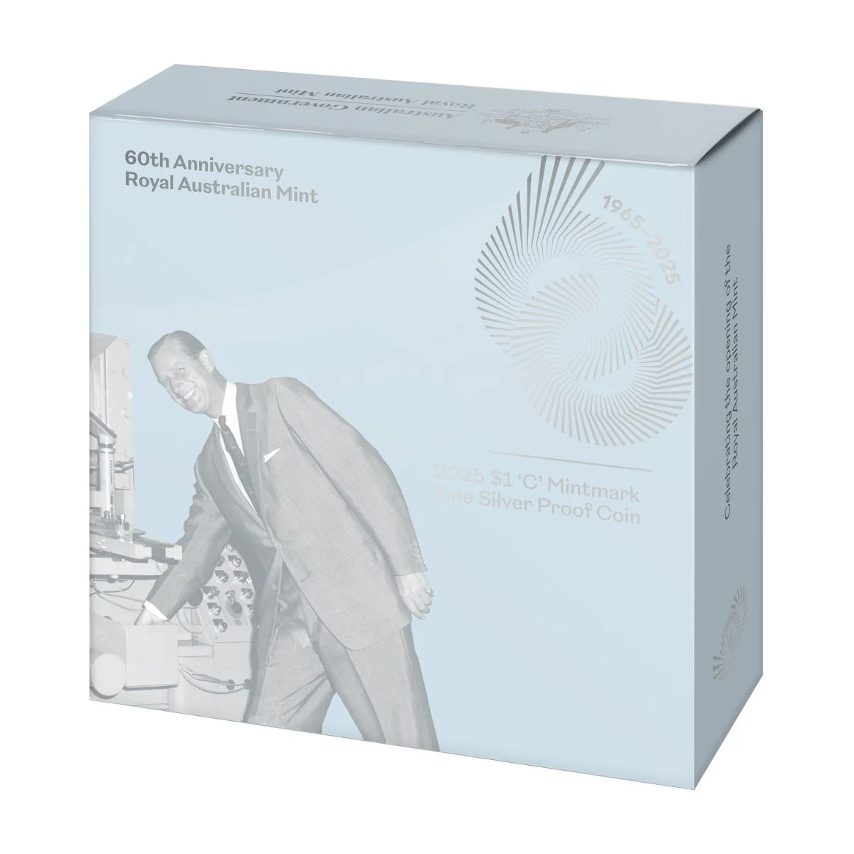 Australia Royal Australian Mint 60th Anniversary 2025 $1 C Mintmark Silver Proof Coin - Image 4