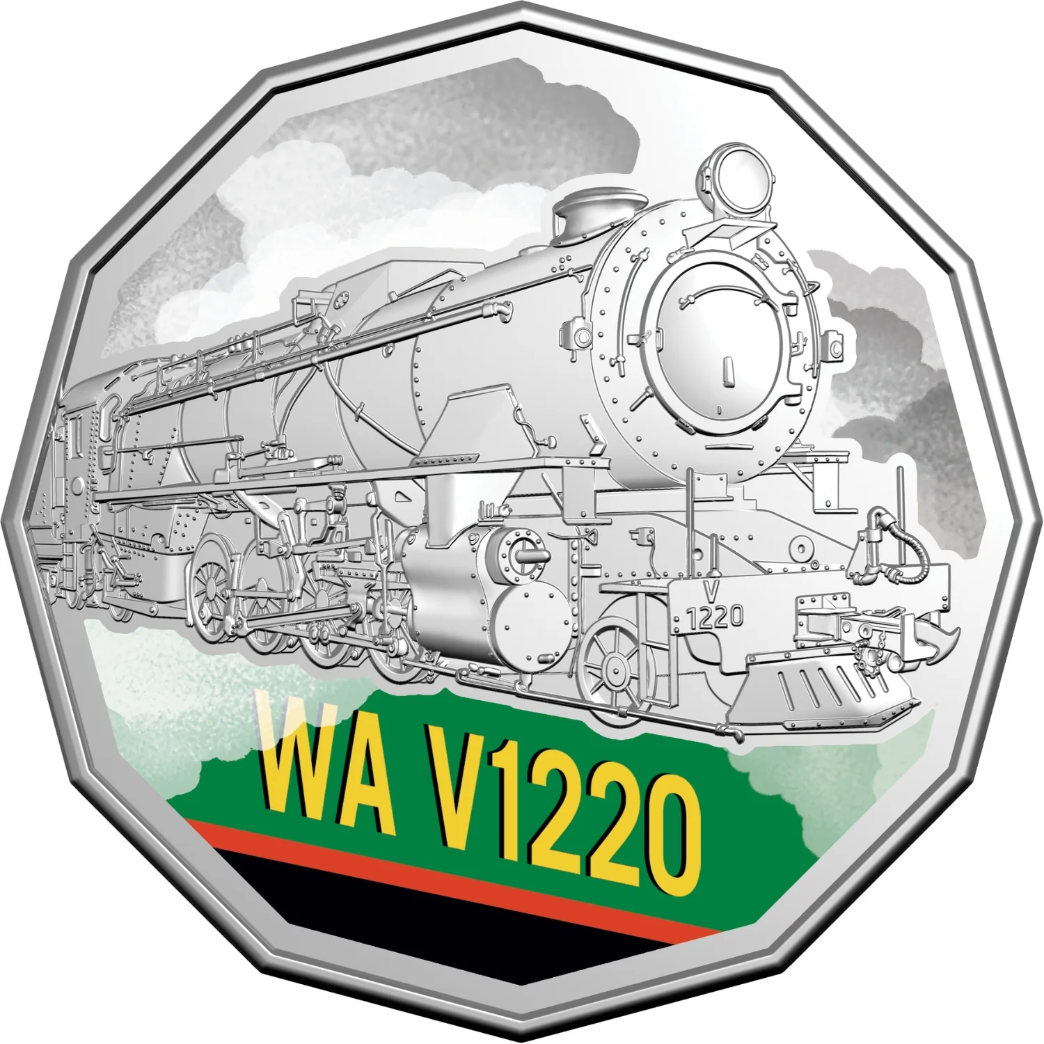 Australia Steam Giants 2025 50c Colour Cupro-Nickel Uncirculated 7-Coin Set - Image 5
