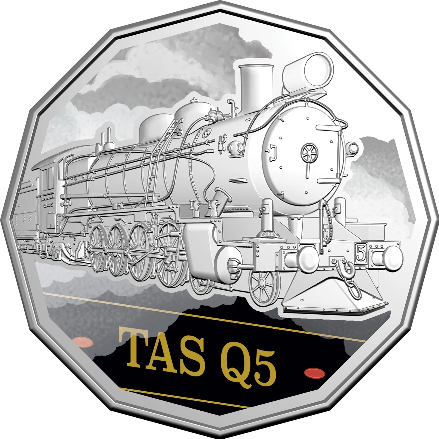 Australia Steam Giants 2025 50c Colour Cupro-Nickel Uncirculated 7-Coin Set - Image 8