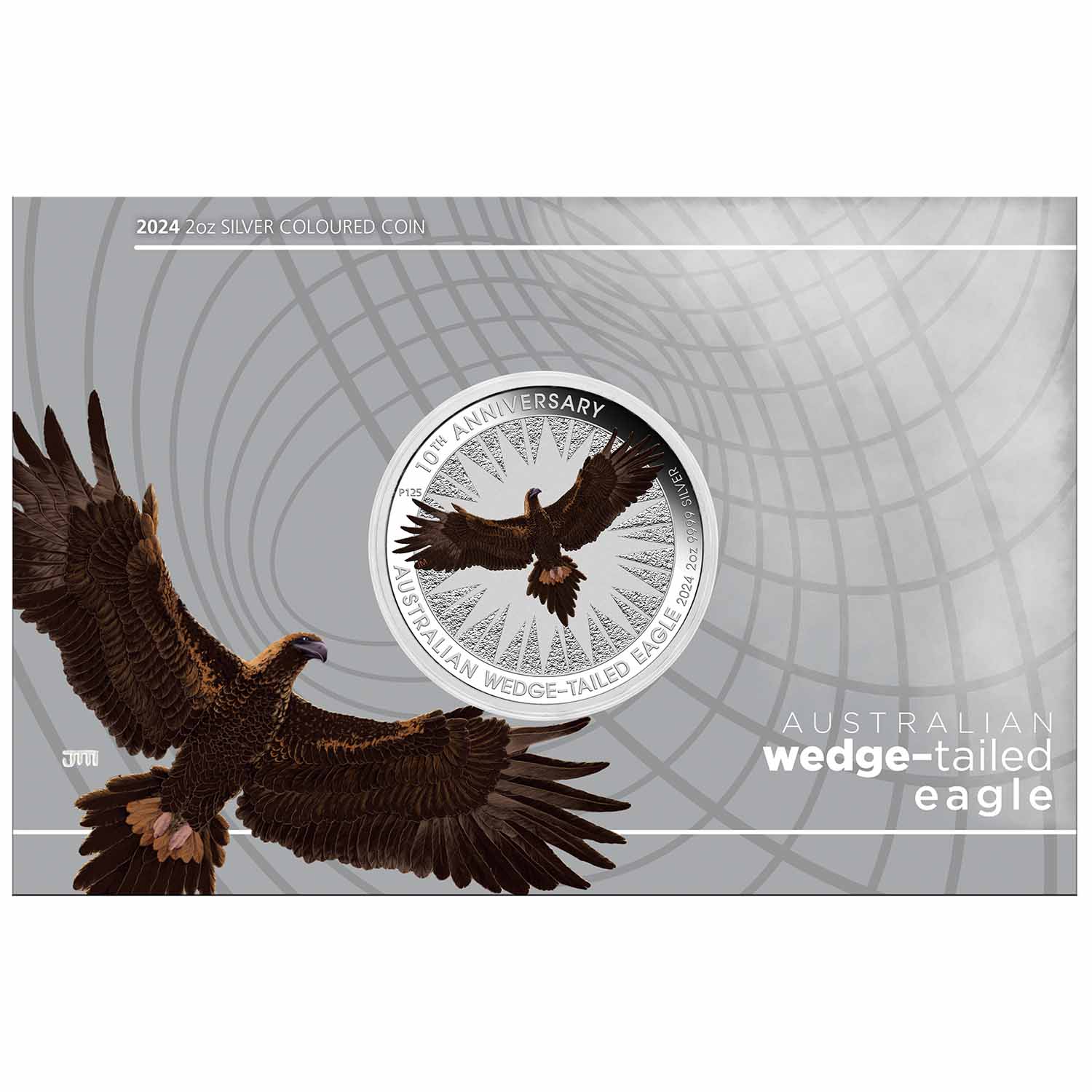 Australia Wedge-Tailed Eagle 10th Anniversary 2024 $2 Colour 2oz Silver Brilliant Uncirculated Coin - Image 3